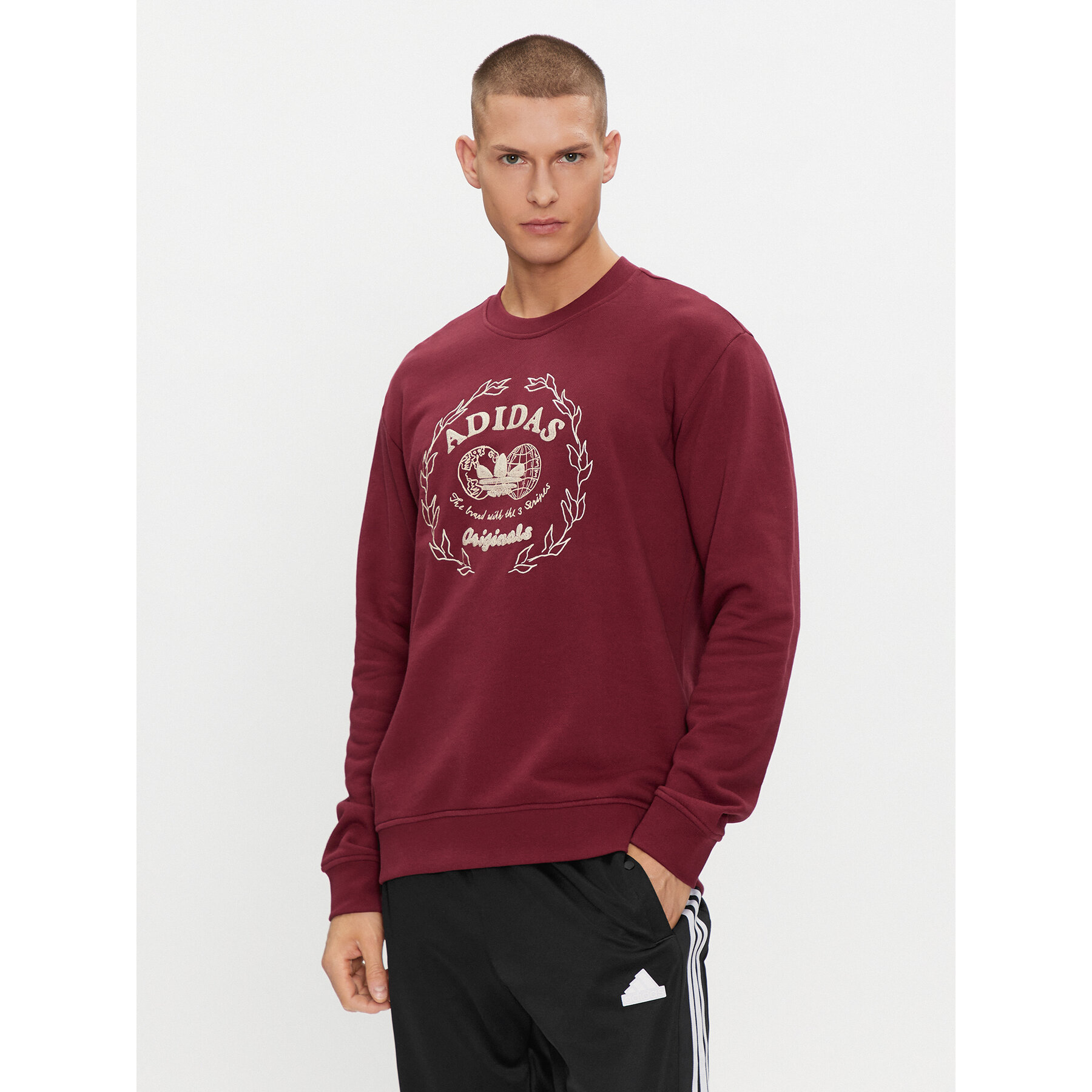adidas Sweatshirt Graphics Archive Crew Sweatshirt IC5770 Rot Regular Fit