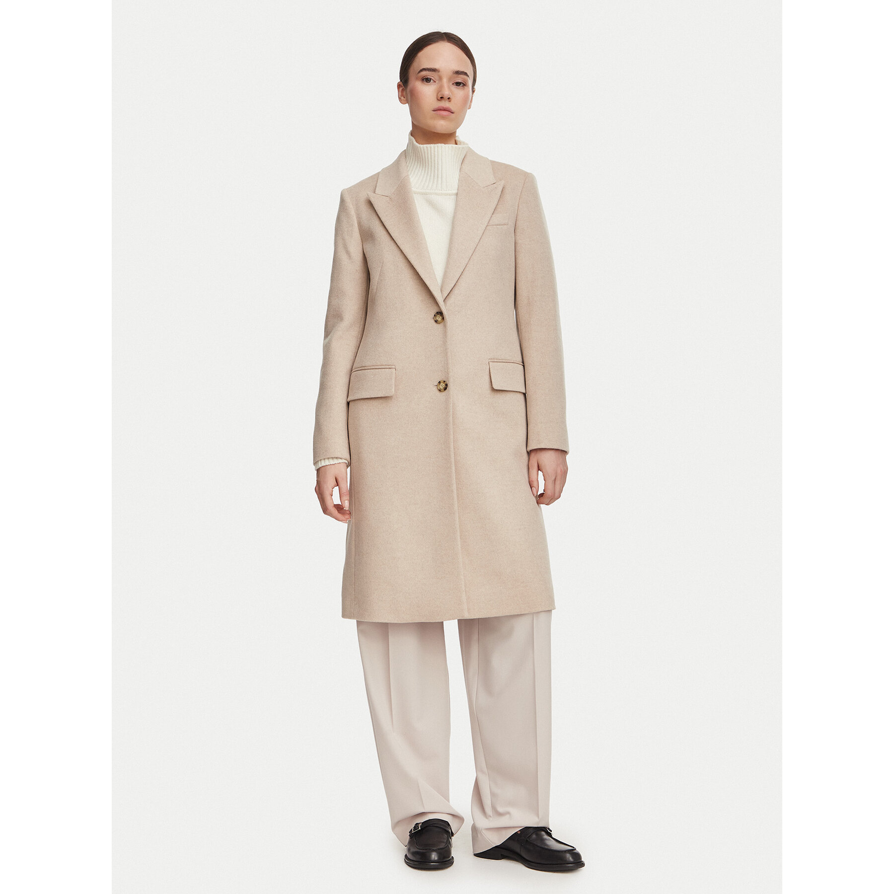 BOSS Wollmantel Classin1 50574982 Hellbeige Regular Fit
