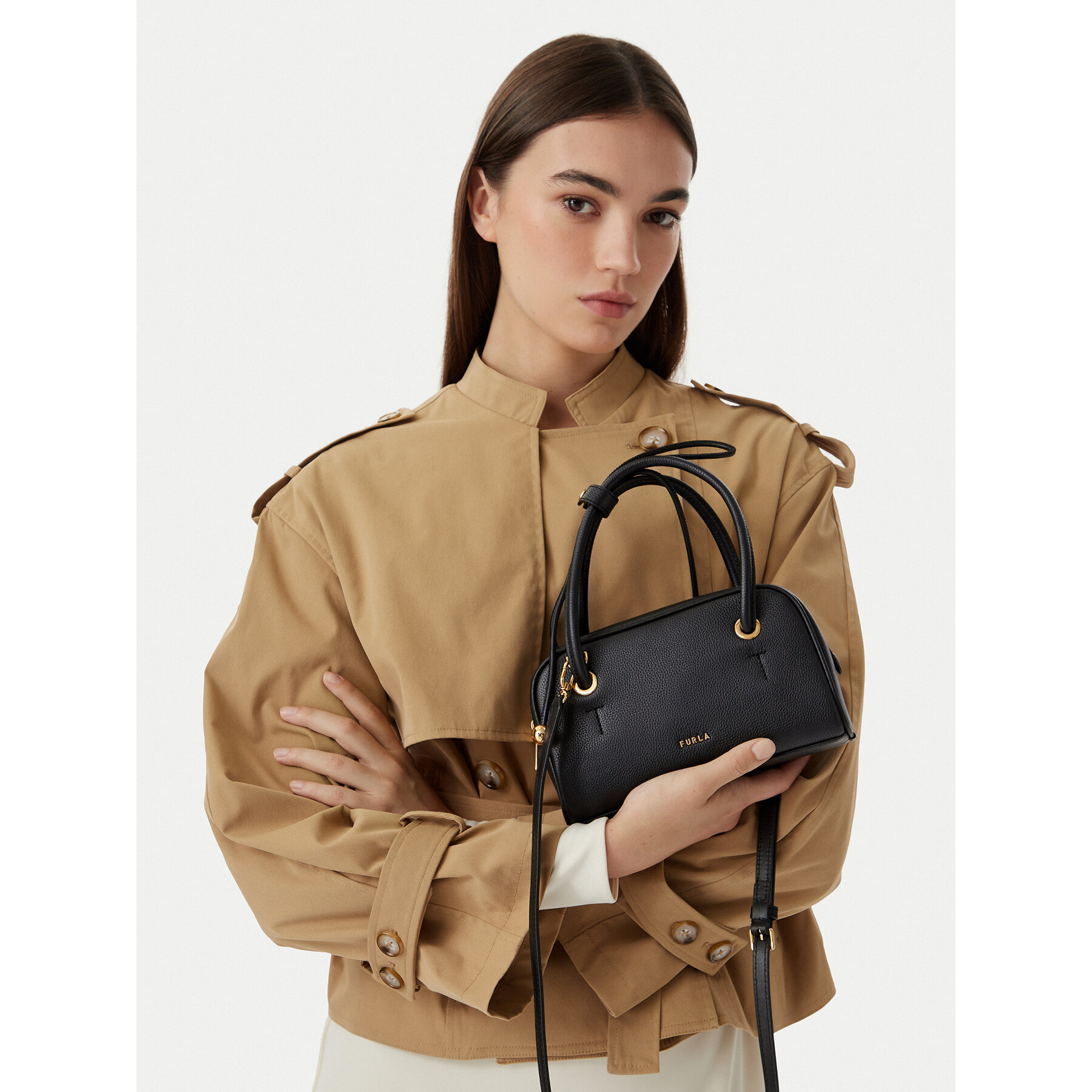 Ročna torba Furla Poppy Mini WE00915 BX4573 CN O6000 Črna