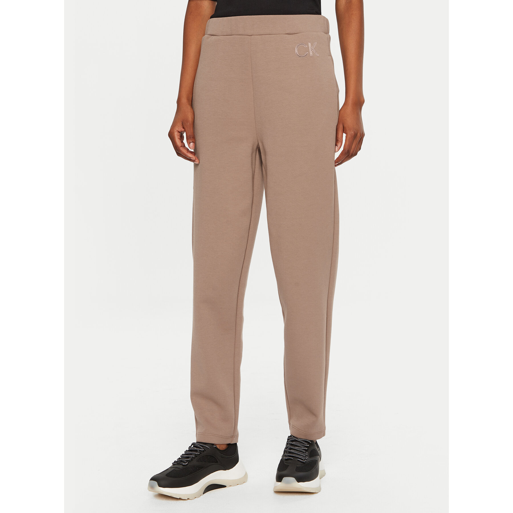 Calvin Klein Jogginghose Satin K20K207945 Beige Slim Fit
