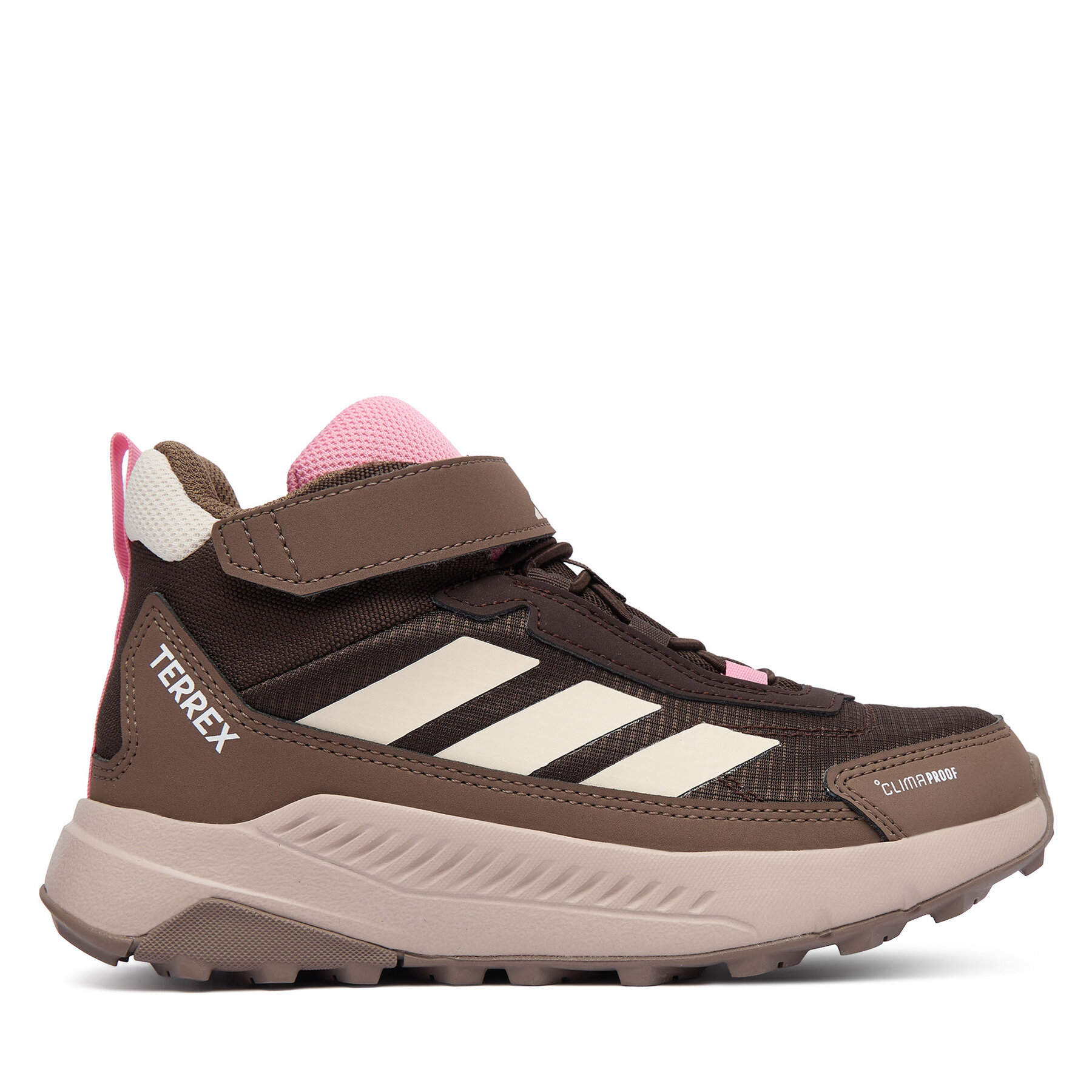 Trekingová obuv adidas Terrex Anylander Mid Climaproof Children Hiking Shoes KJ2670 Hnedá