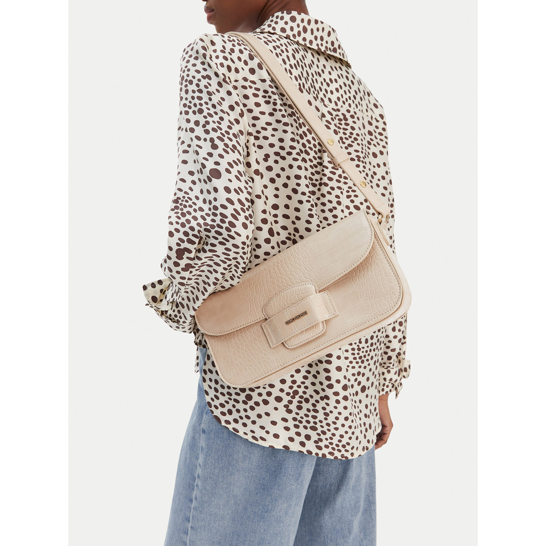 Дамска чанта GINO ROSSI EO-LDA8554A Бежов