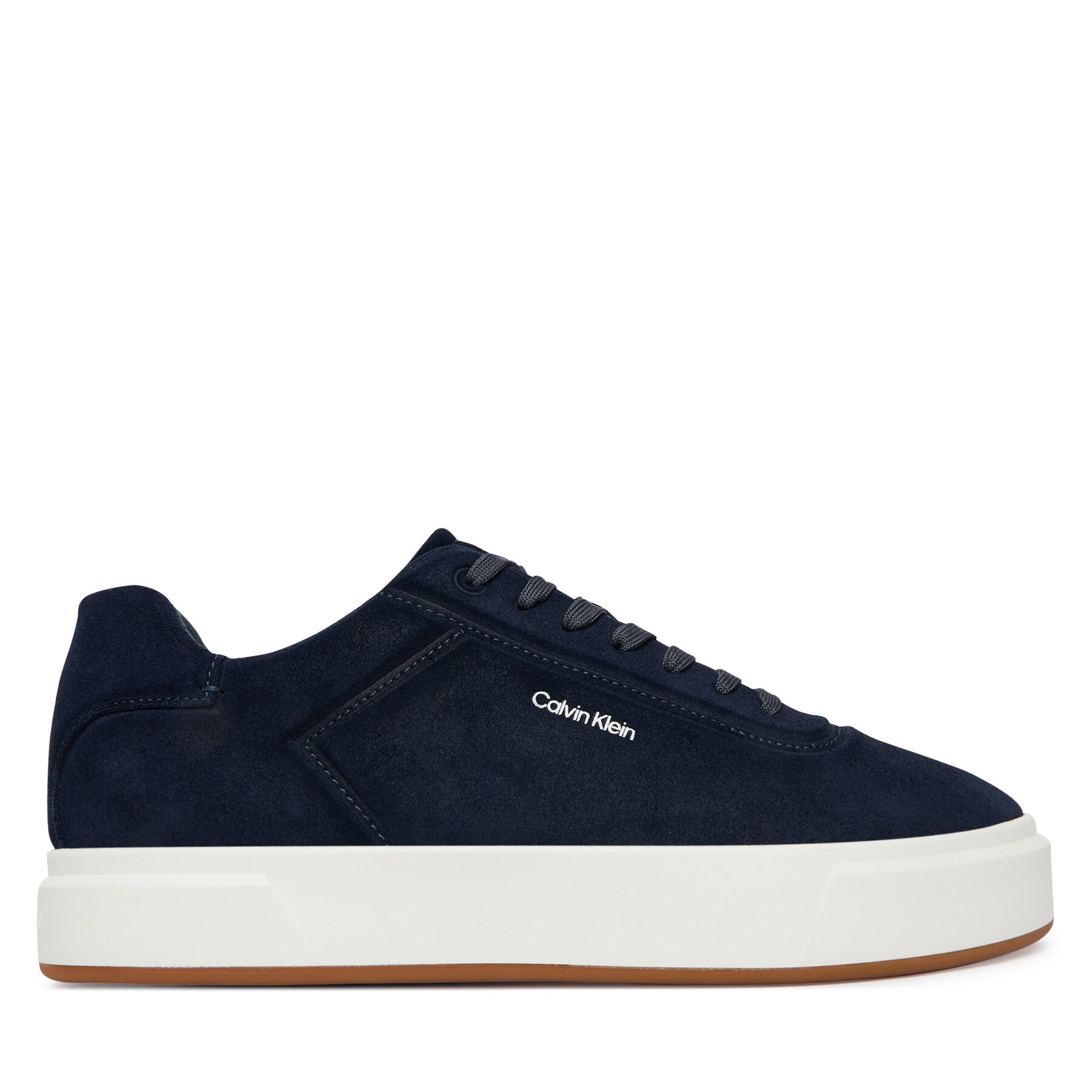 Calvin Klein Hombre Zapatillas, Talla : 45, Azul marino, Basket Cupsole Oxf Lup Hf Su HM0HM02131