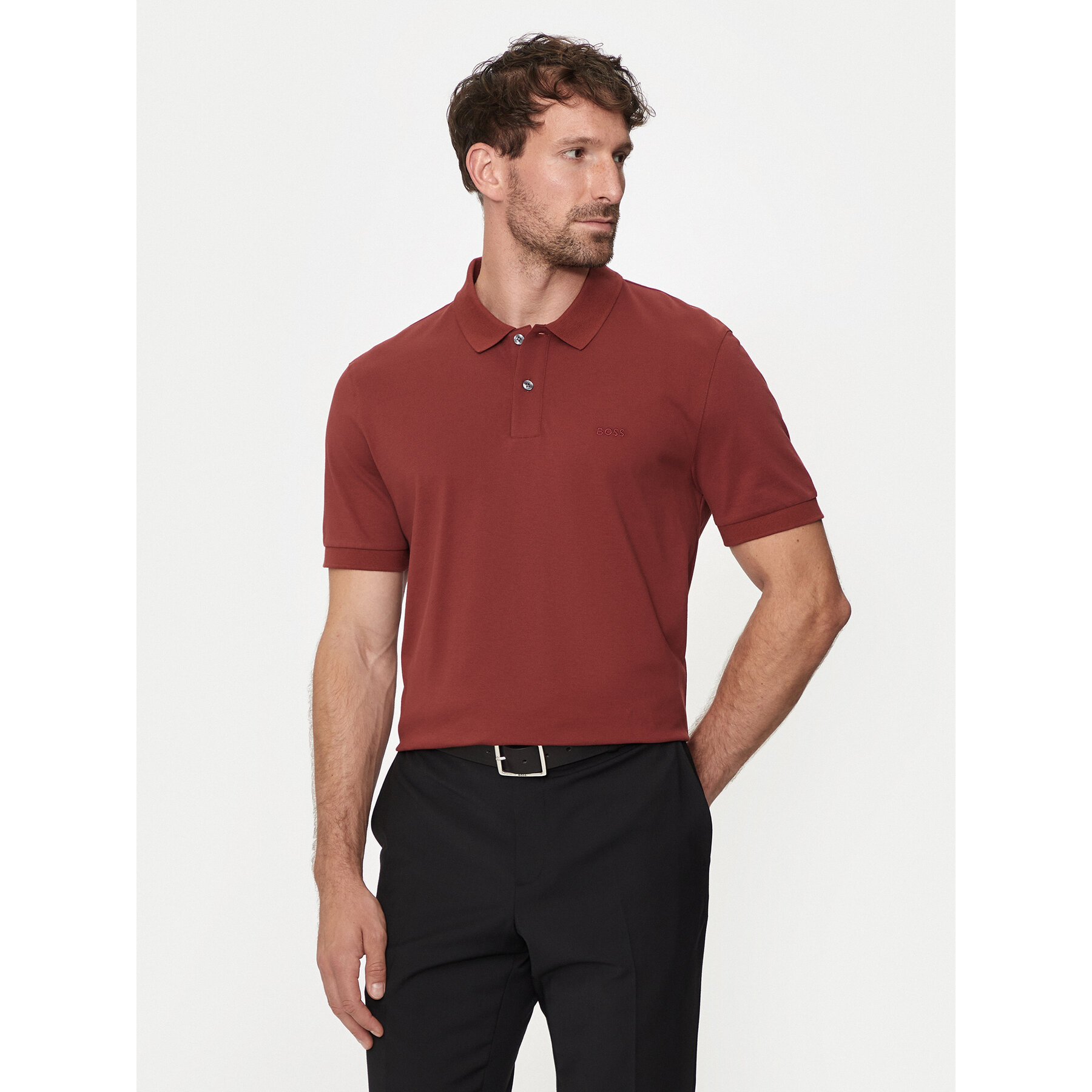 BOSS Polo Pallas 50468301 Rosso Regular Fit