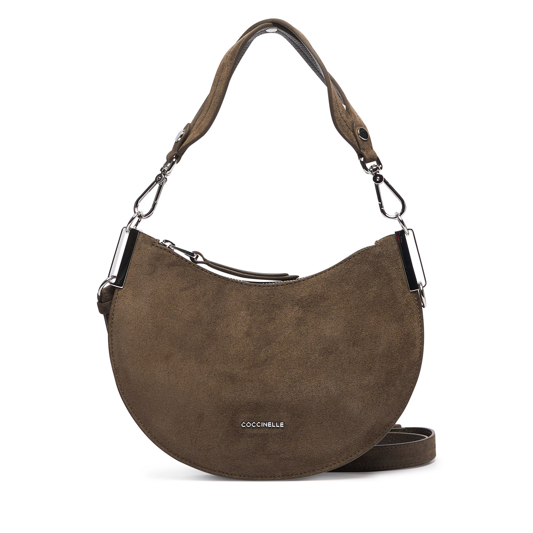 Ročna torba Coccinelle QKG Coccinellesunup Suede E1 QKG 13 03 01 Khaki