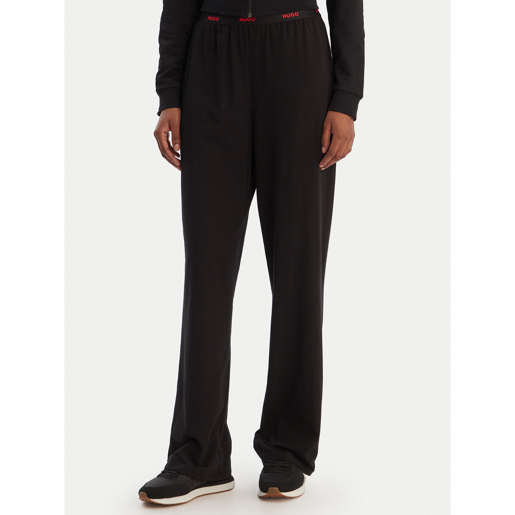 HUGO Pyjamahose 50555624 Schwarz Regular Fit