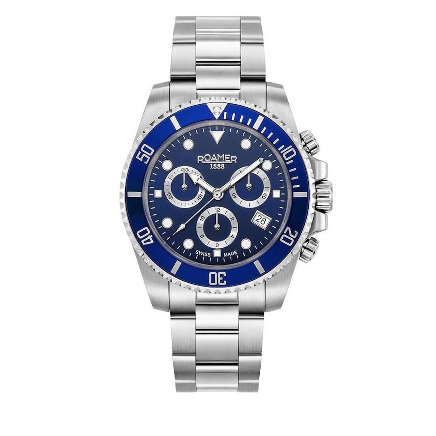 

Годинник Roamer Deep Sea 100 851837 41 45 20 Silver/Blue, Срібний