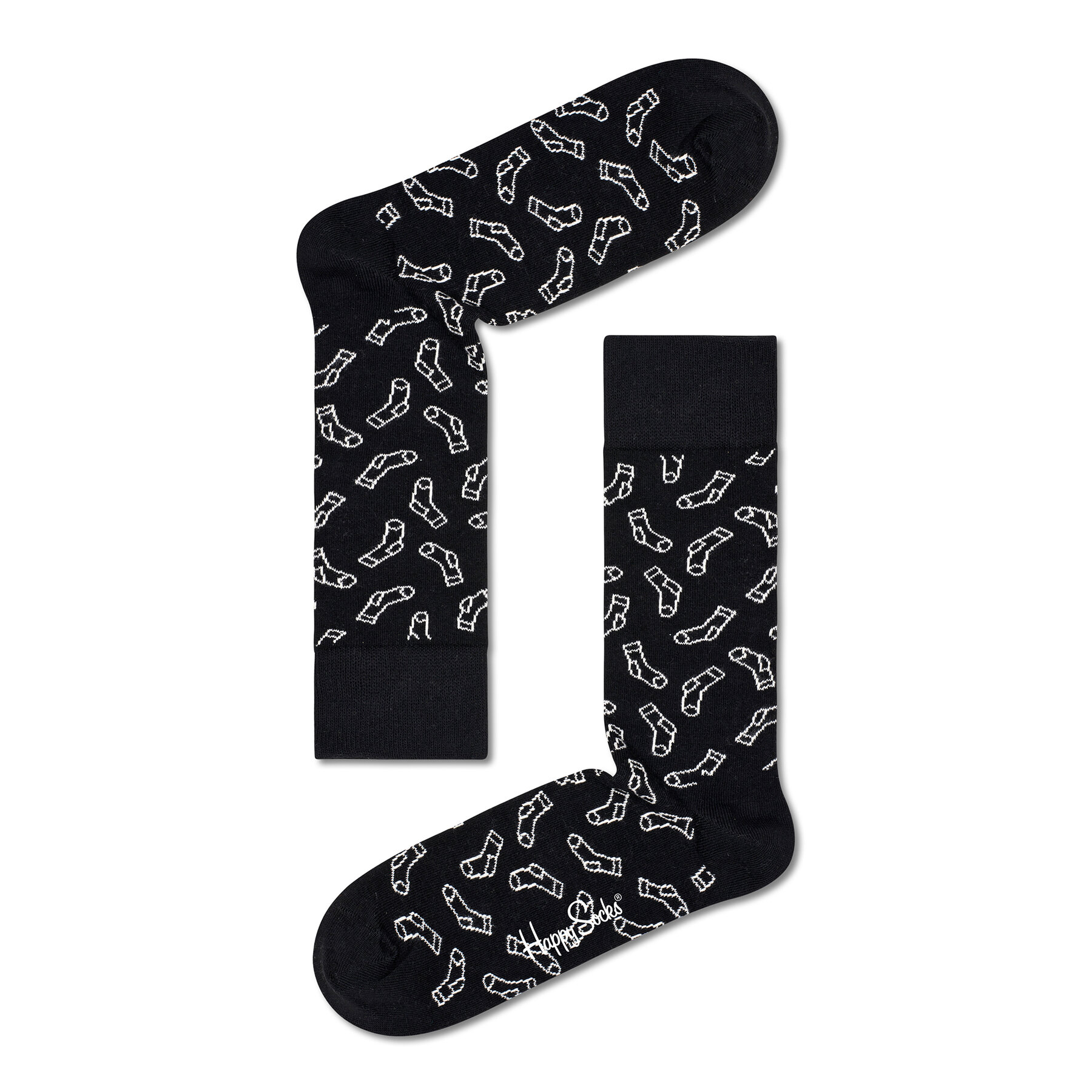 

Високі шкарпетки unisex Happy Socks SOC01-9300 Чорний
