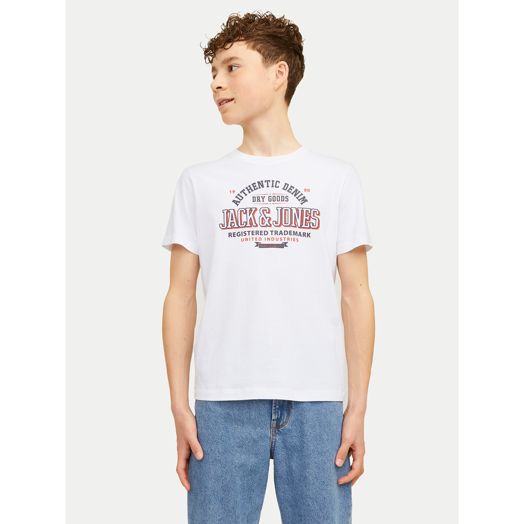 Jack&Jones Junior Jack&Jones Junior T-Shirt Logo 12258877 Λευκό Regular Fit