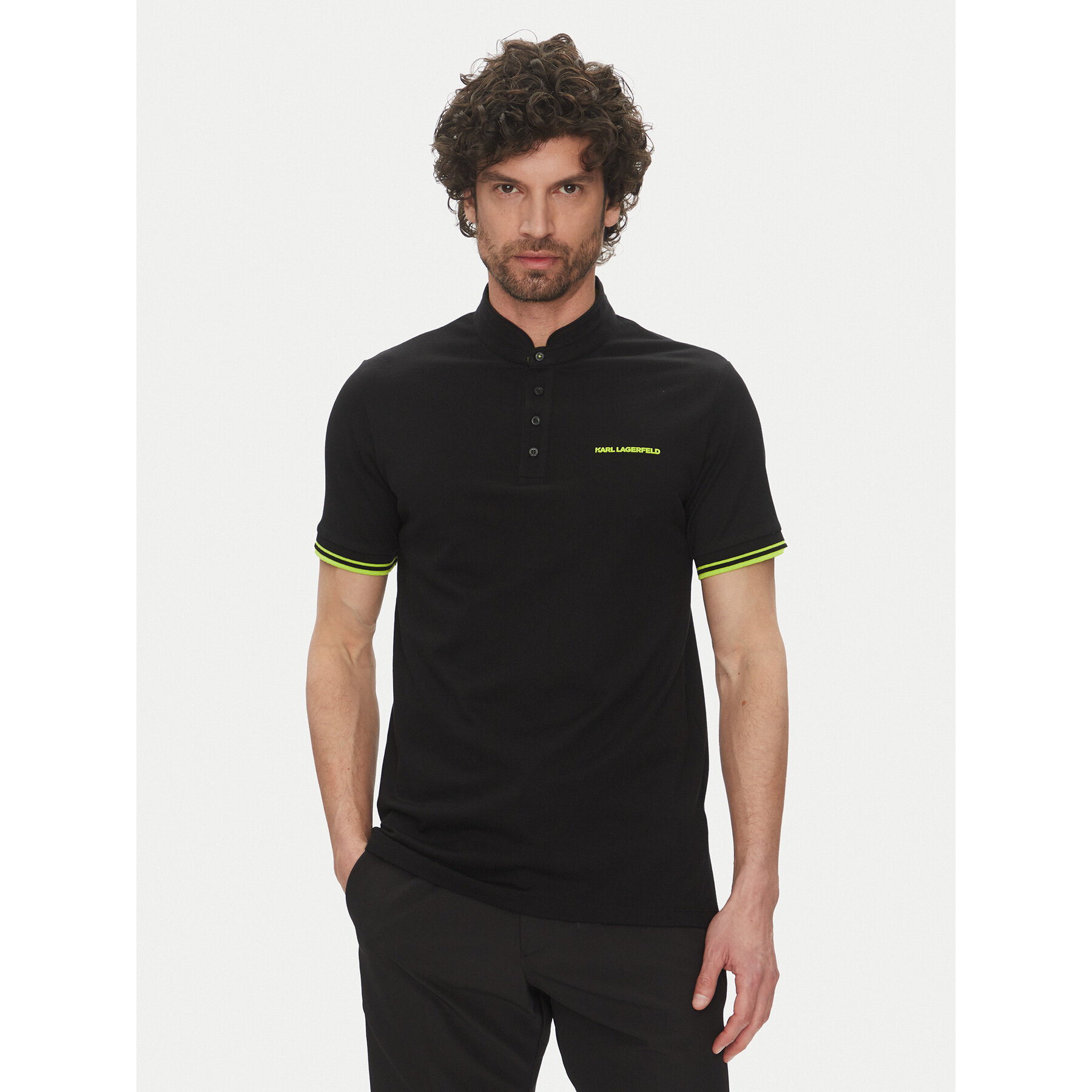 KARL LAGERFELD Pólóing 745022 552232 Fekete Regular Fit