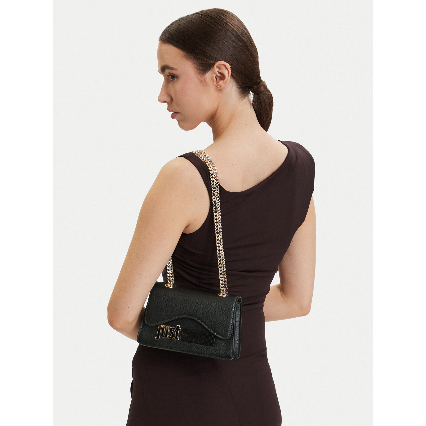 Дамска чанта Just Cavalli 80RA4BB7 ZS766 Черен
