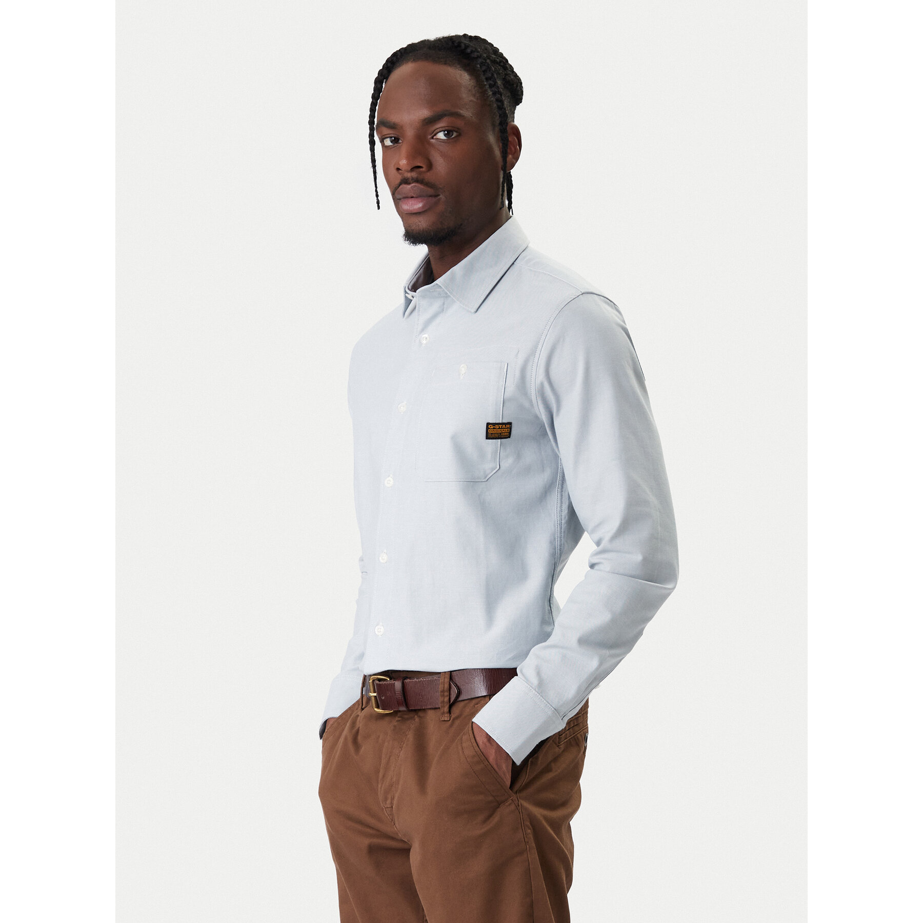 G-Star Raw Košulja Bristum 2.0 D23553 E071 Svijetloplava Slim Fit