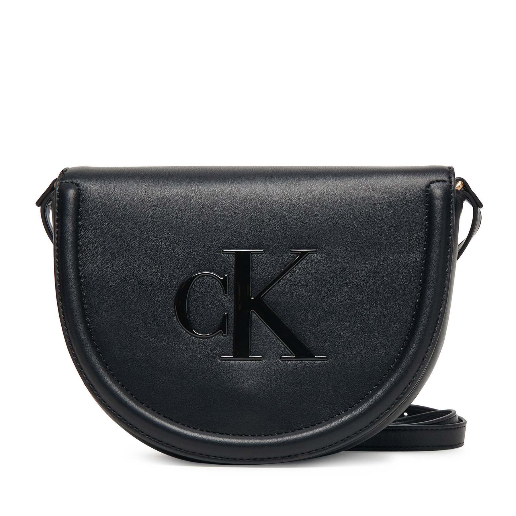 Táska Calvin Klein Bold Ck Saddle Crossbody LV04F3221G Fekete