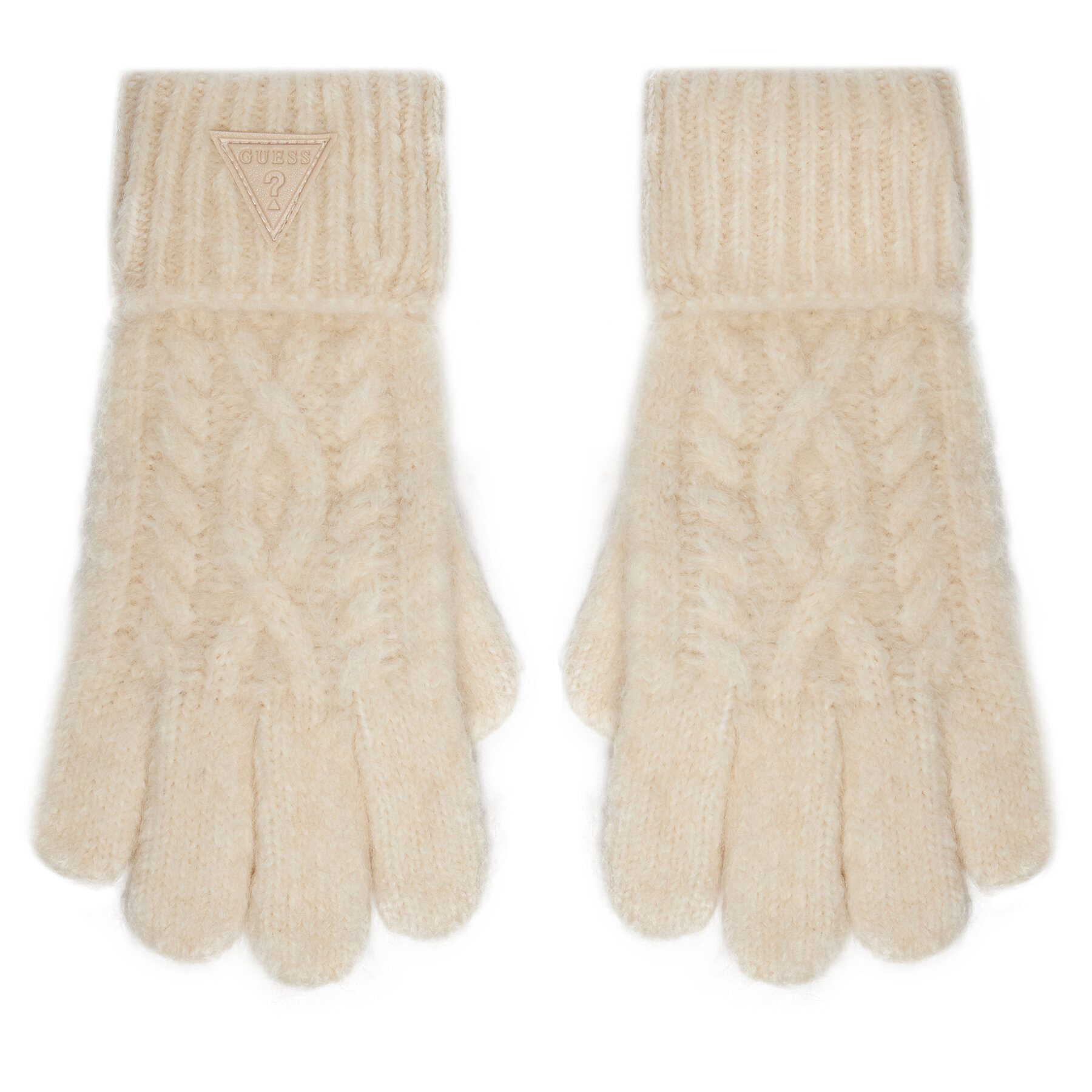 Guanti da donna Guess AW5211 POL02 Écru, Taglia L, taglia : L