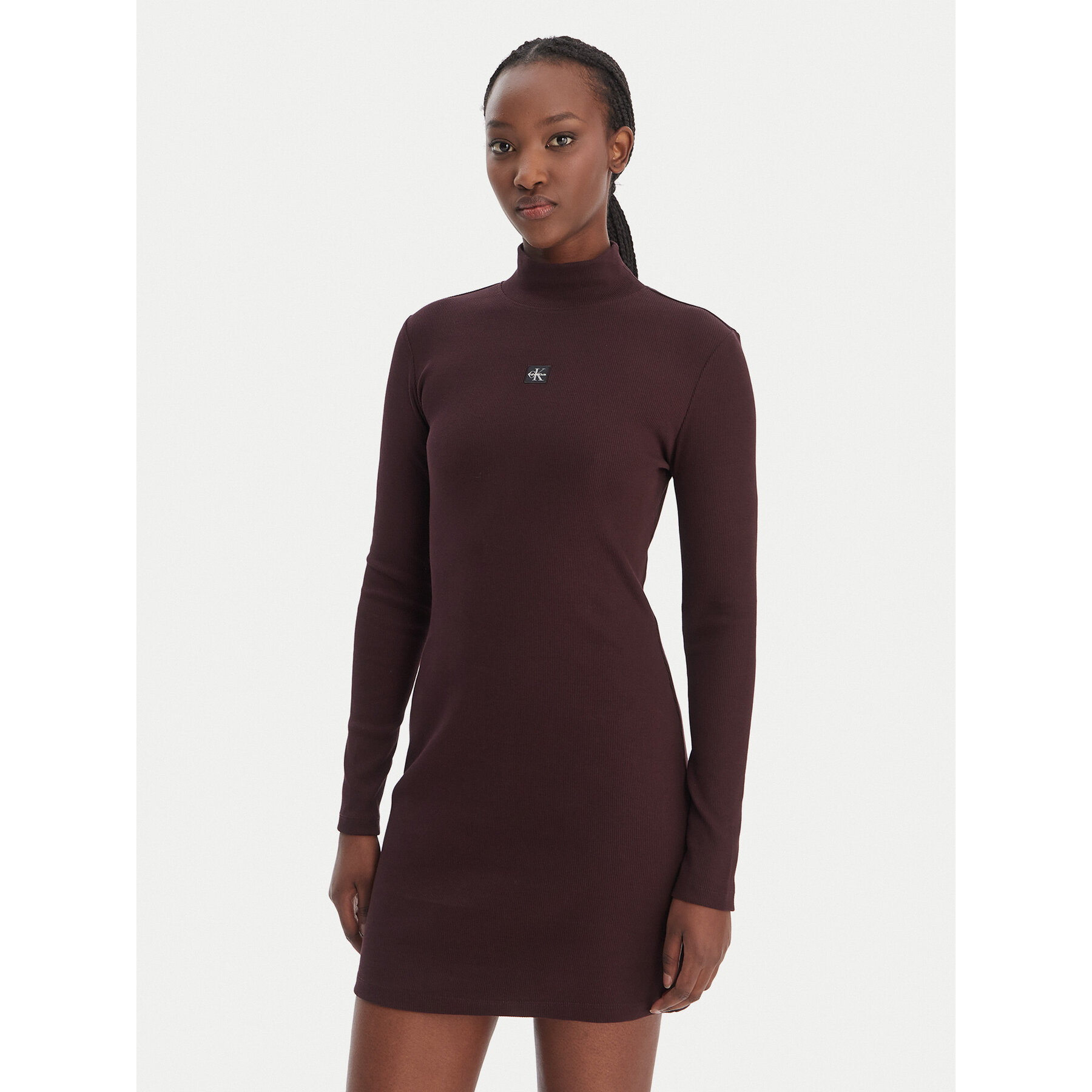 Calvin Klein Jeans Kleid für den Alltag LV047E204G Braun Slim Fit