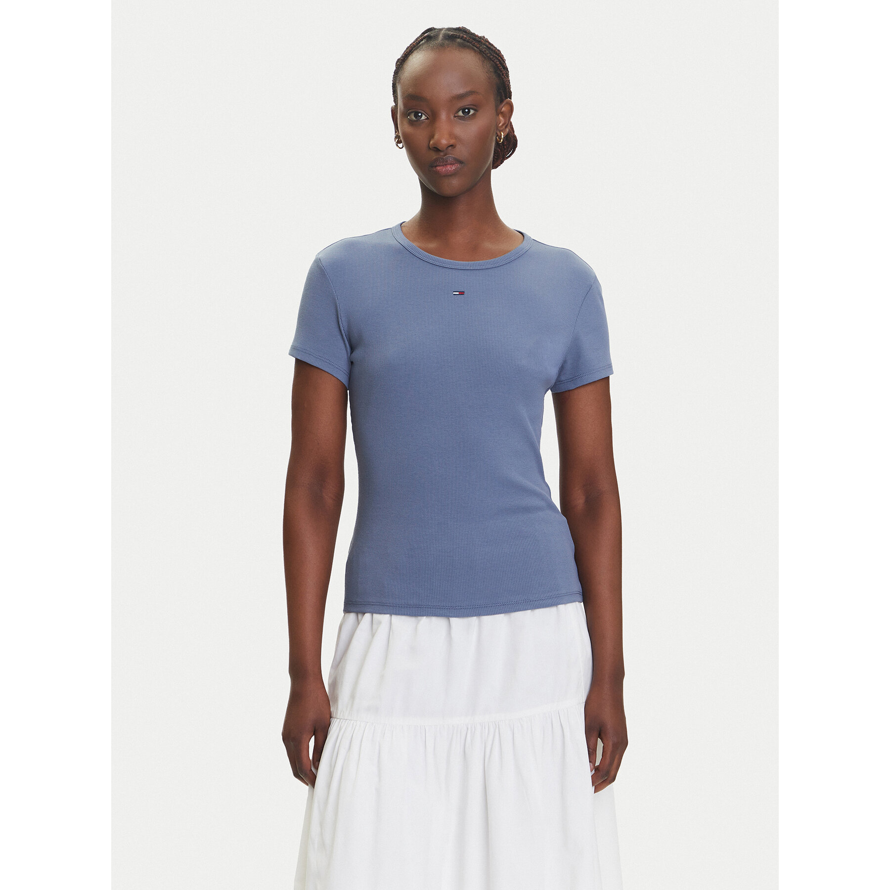 Tommy Jeans T-shirt Essential DW0DW17383 Blu Slim Fit