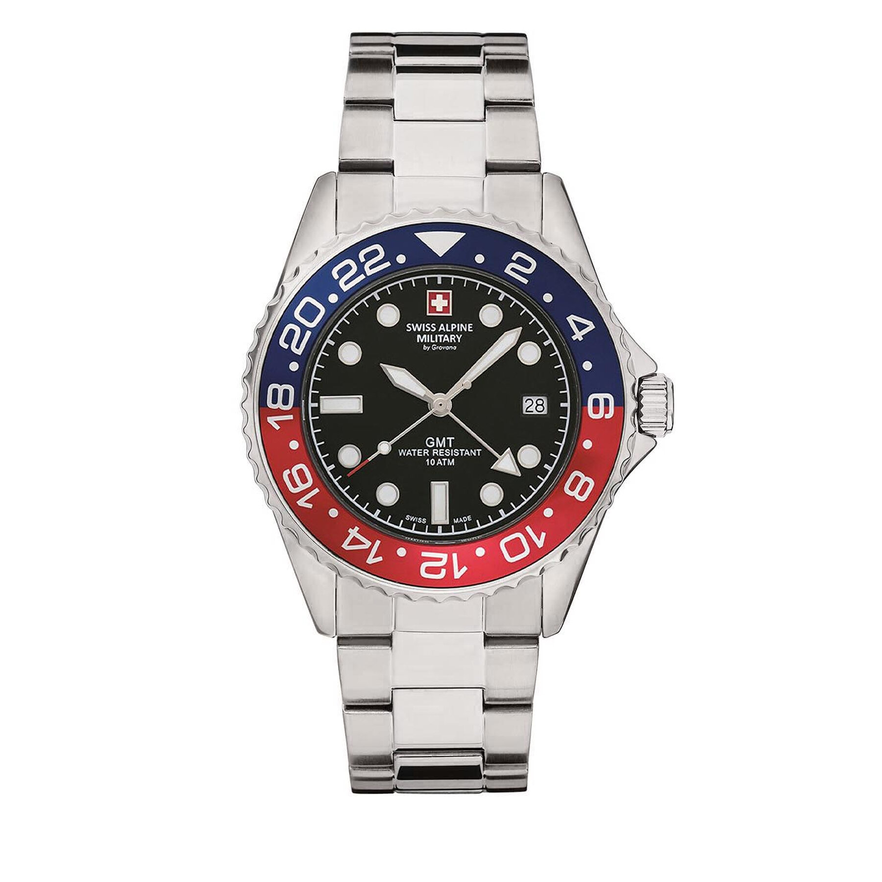 

Годинник Swiss Alpine Military 7052.1131 Silver/Black, Срібний