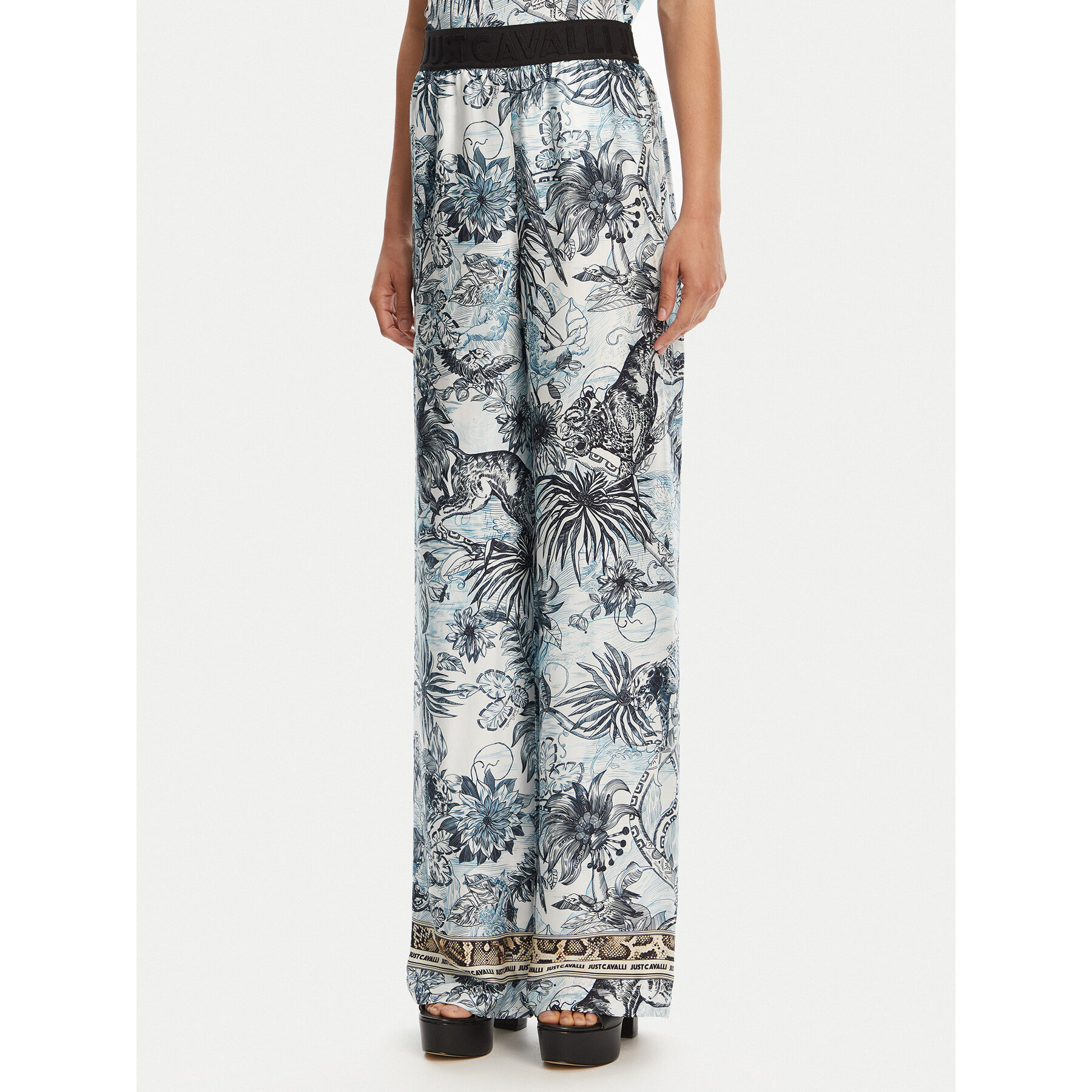 Just Cavalli Stoffhose 78PAA120 Blau Loose Fit