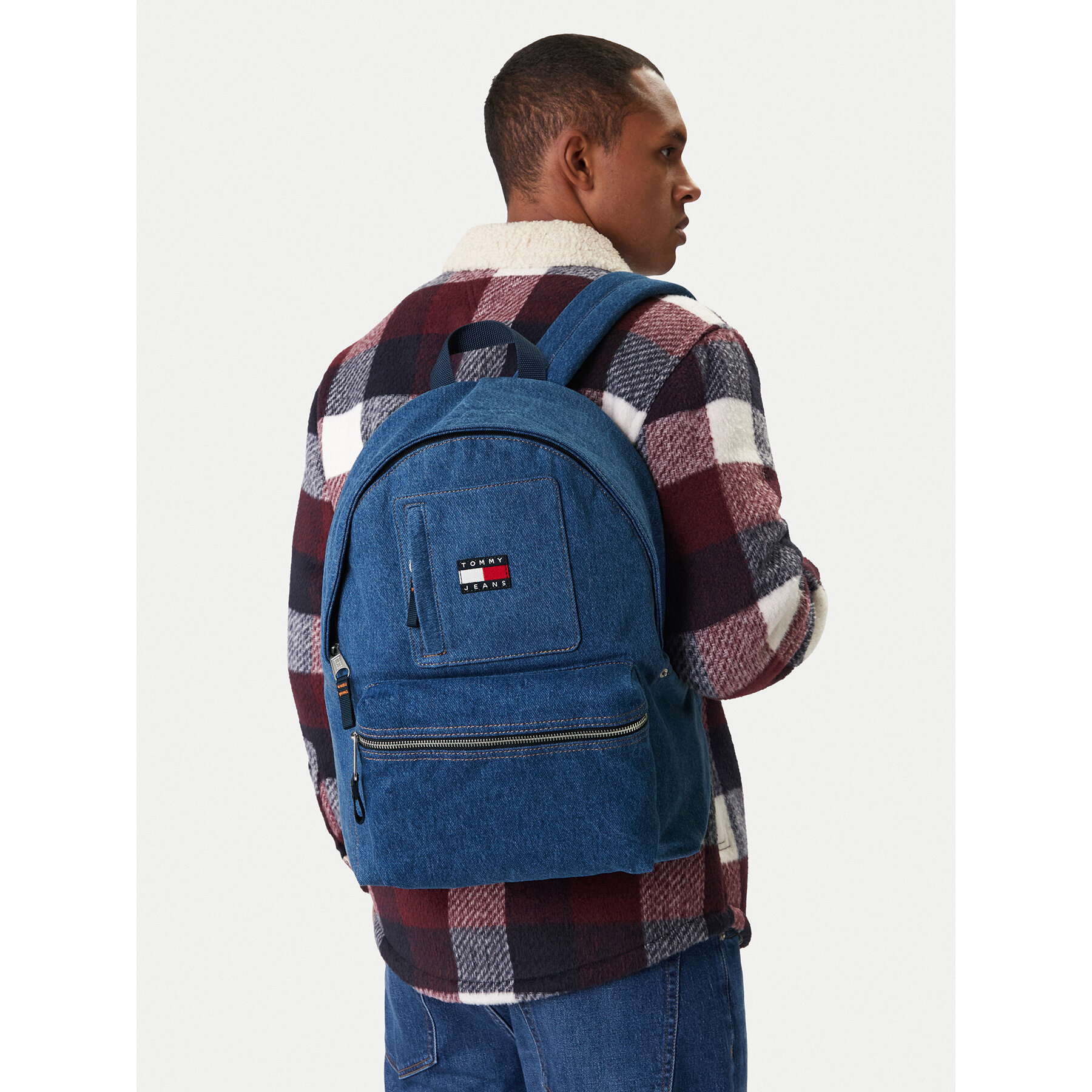 Ruksak Tommy Jeans Tjm Utility Denim Backpack AM0AM14052 Modrá