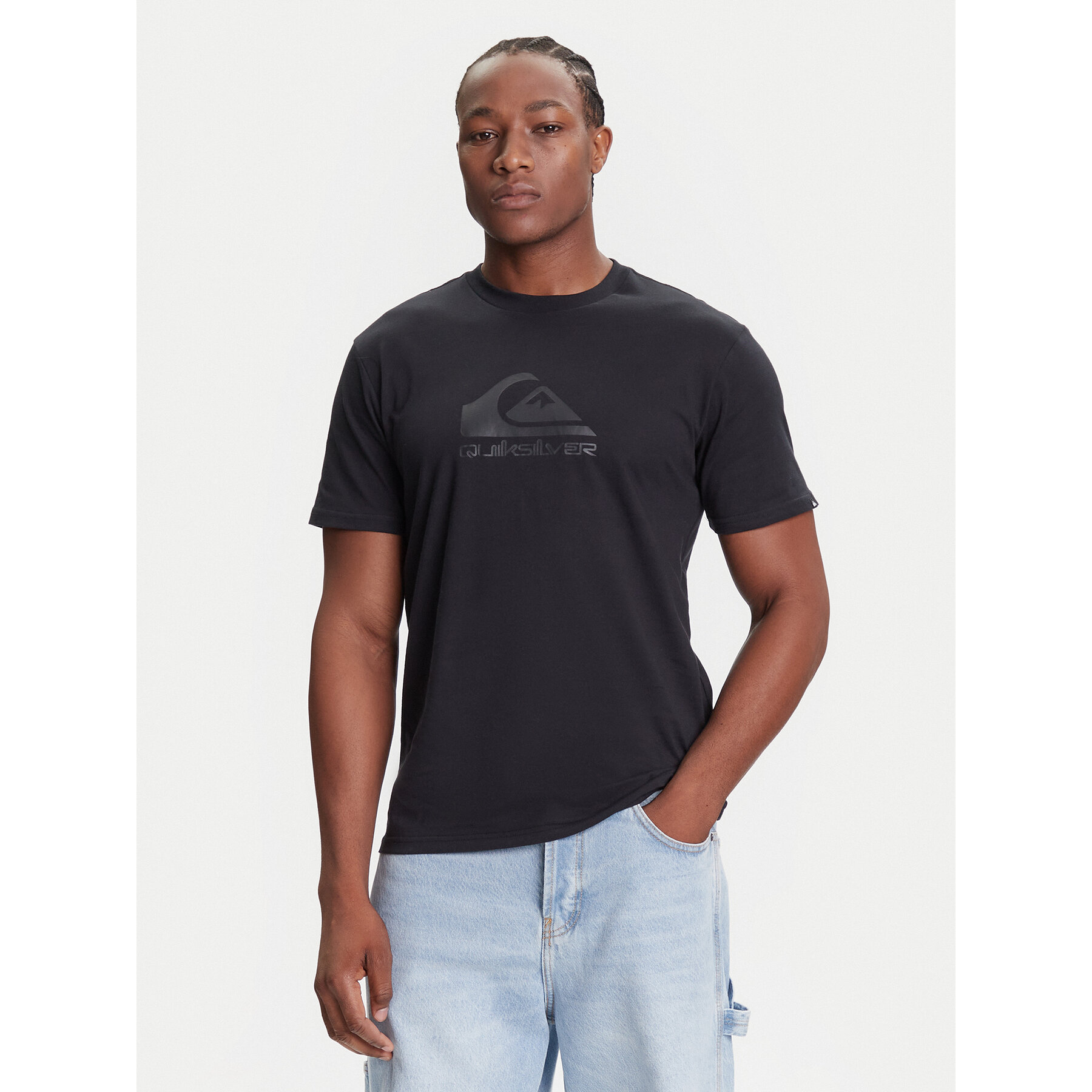Quiksilver T-Shirt Ev Comp Logo EQYZT08182 Schwarz Regular Fit