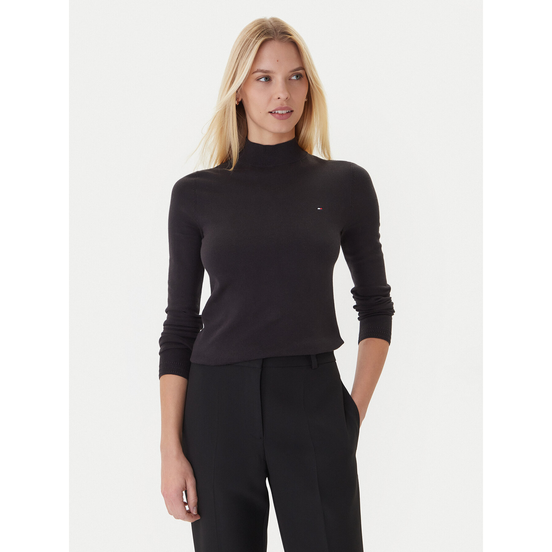 Tommy Hilfiger Pullover WW0WW47462 Schwarz Regular Fit