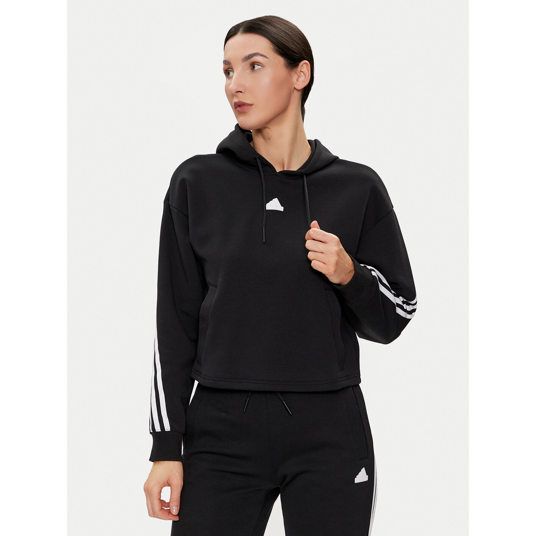 adidas Sweatshirt Future Icons 3-Stripes IP1533 Schwarz Loose Fit