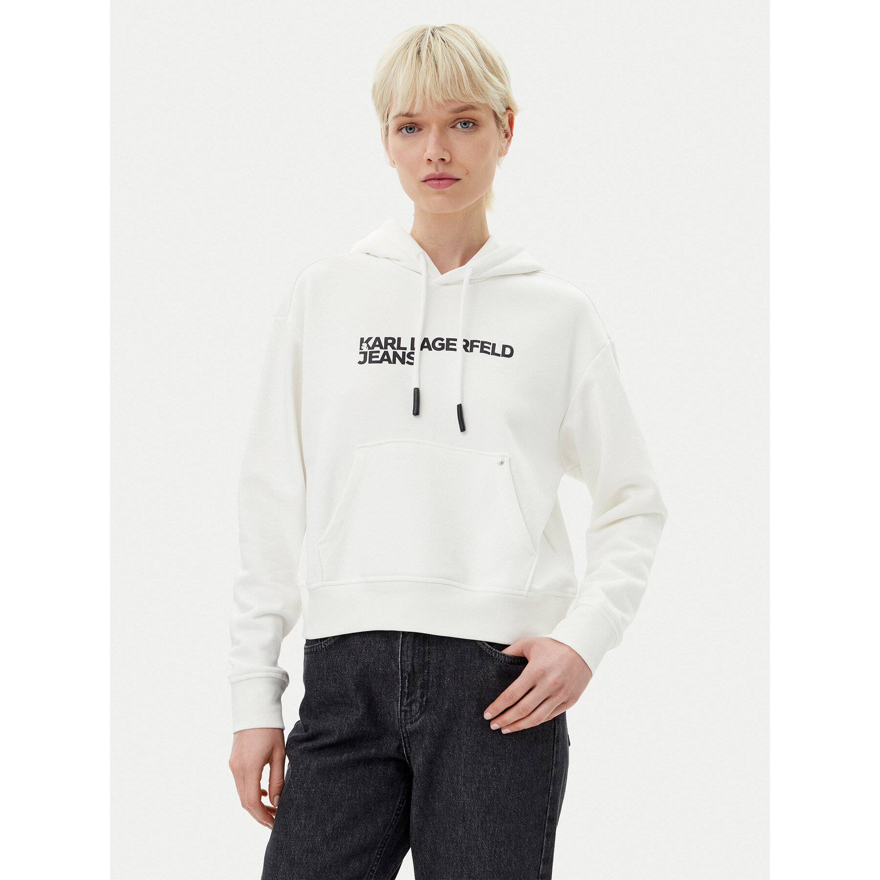 Karl Lagerfeld Jeans Sweatshirt A2W20053 Weiß Regular Fit