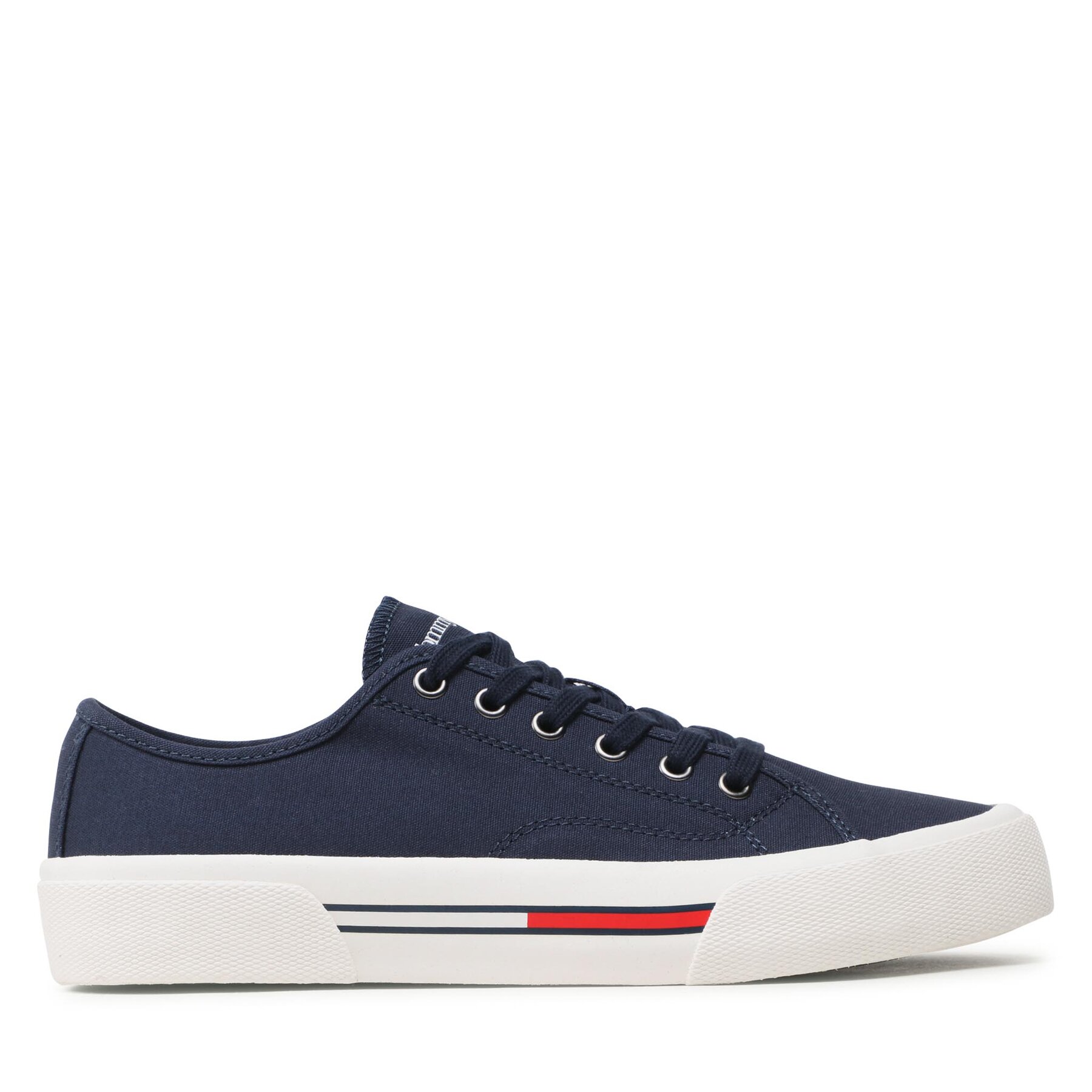 Męskie Tenisówki Tommy Jeans, Rozmiar 43 Granatowy Canvas Sneaker EM0EM01299