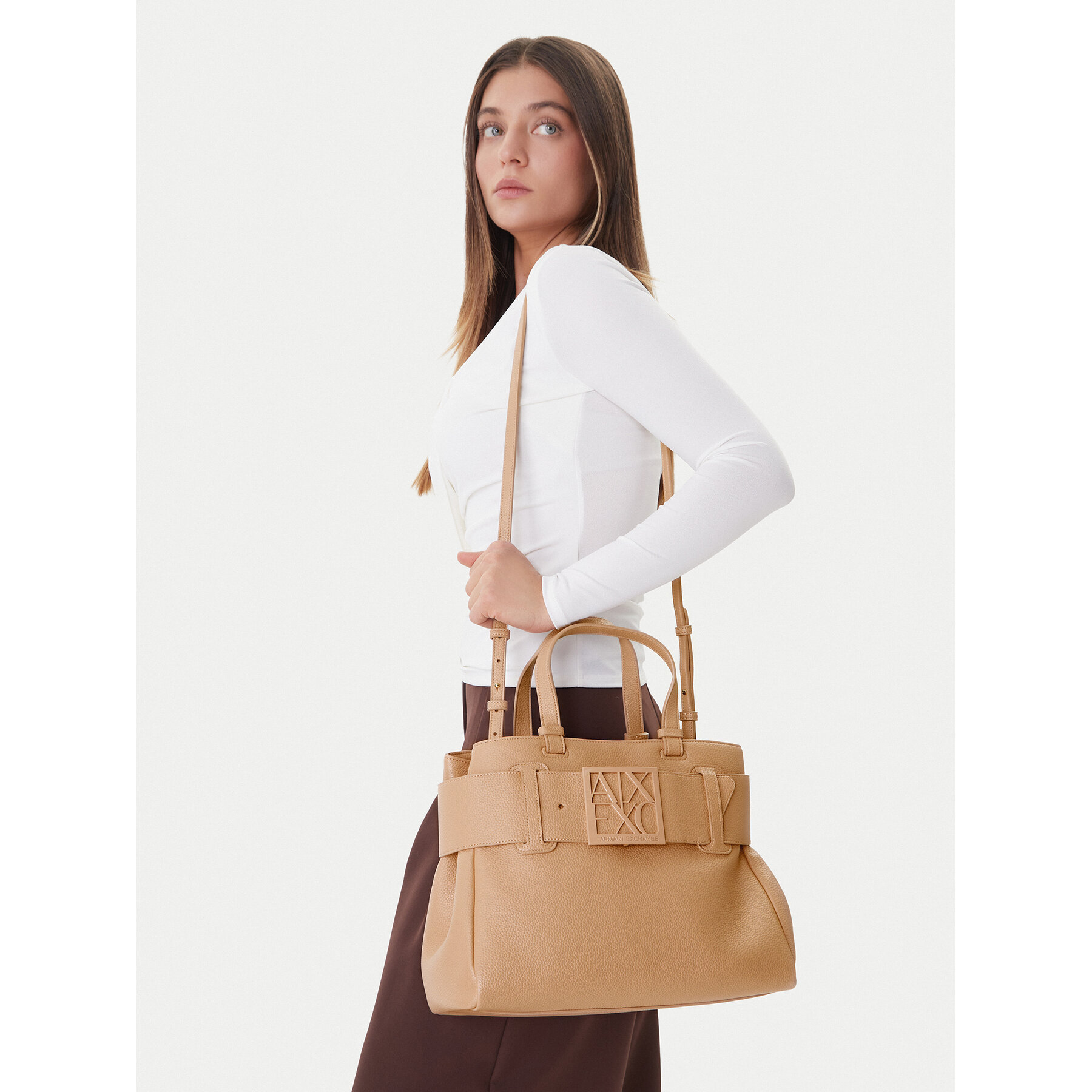 Geantă Armani Exchange XW000285 AF11902 U6149 Bej