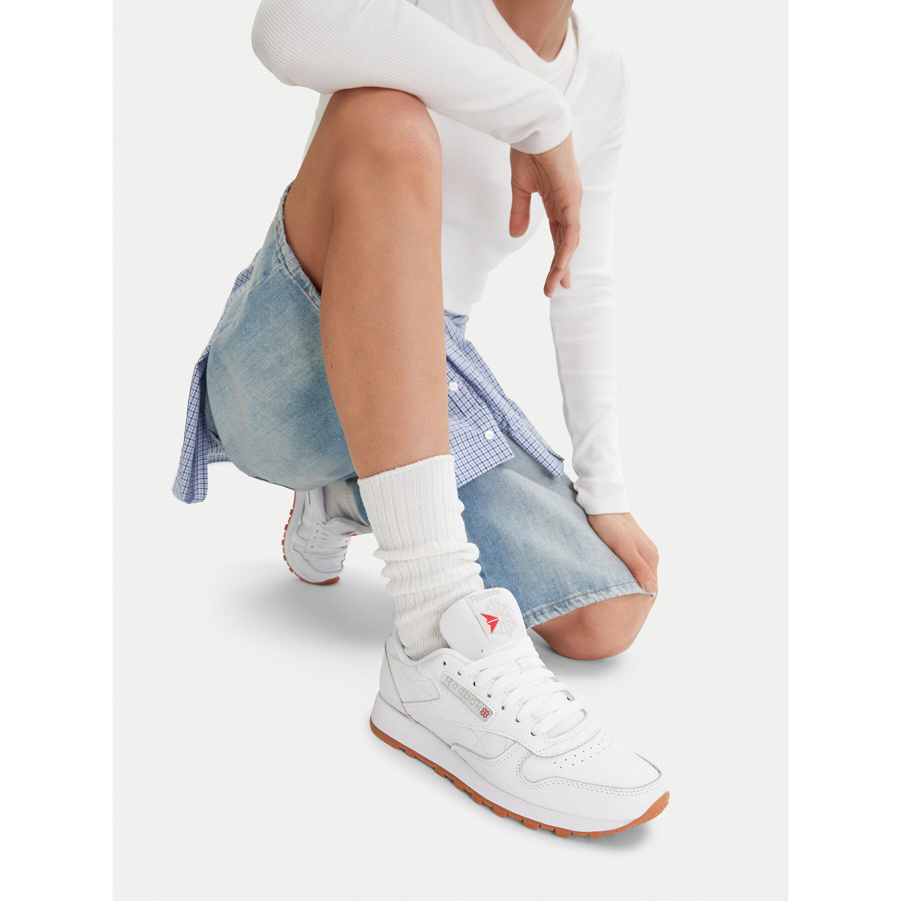 Sneakersy Reebok EO-CLASSIC LEATHER 100008495 Biela