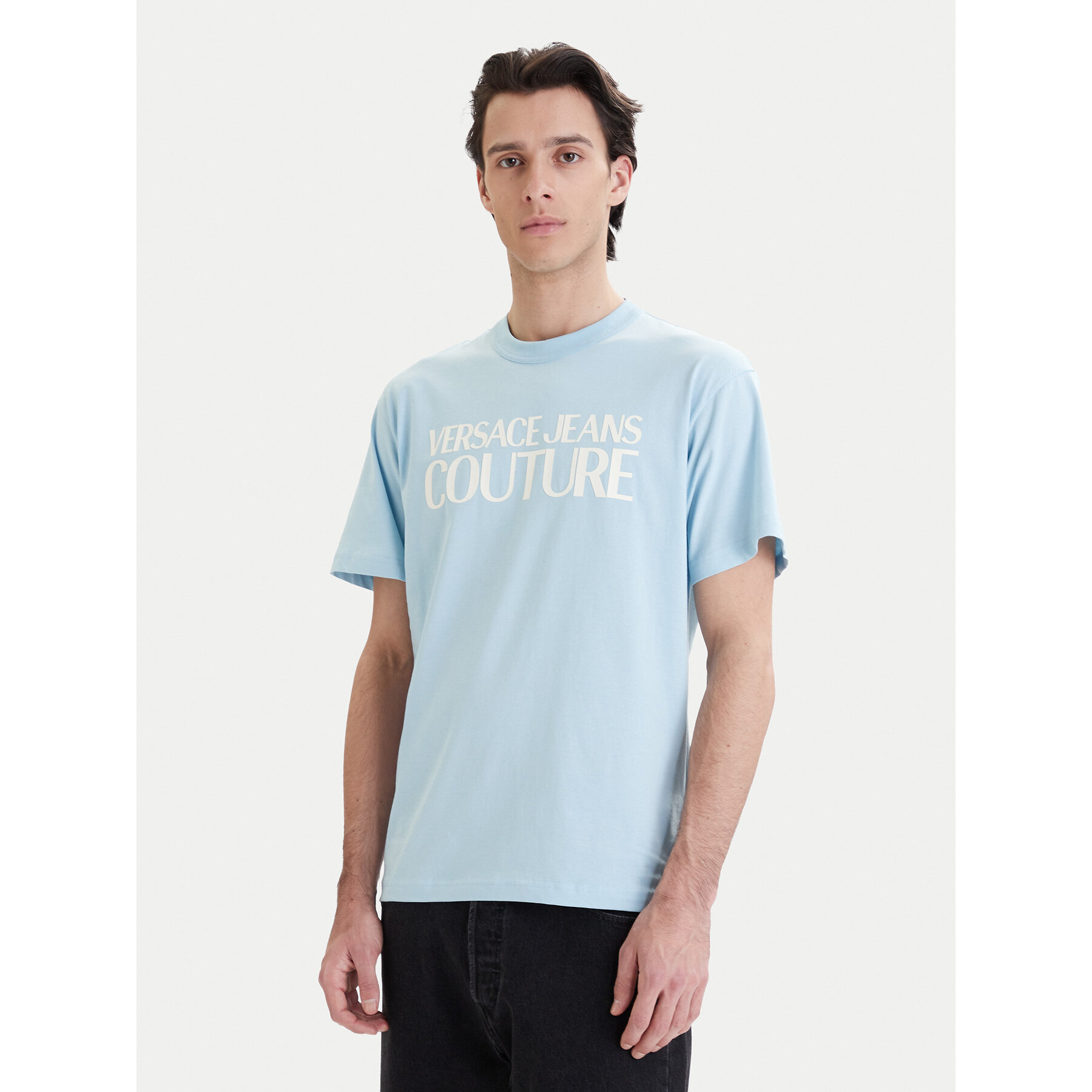 Versace Jeans Couture T-Shirt 80GAHT01 CJ00T Blau Regular Fit