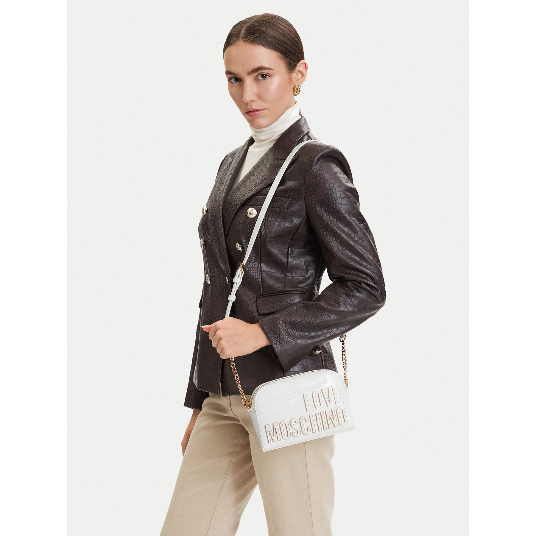 Τσάντα LOVE MOSCHINO JC4250PP0OKE110A Λευκό