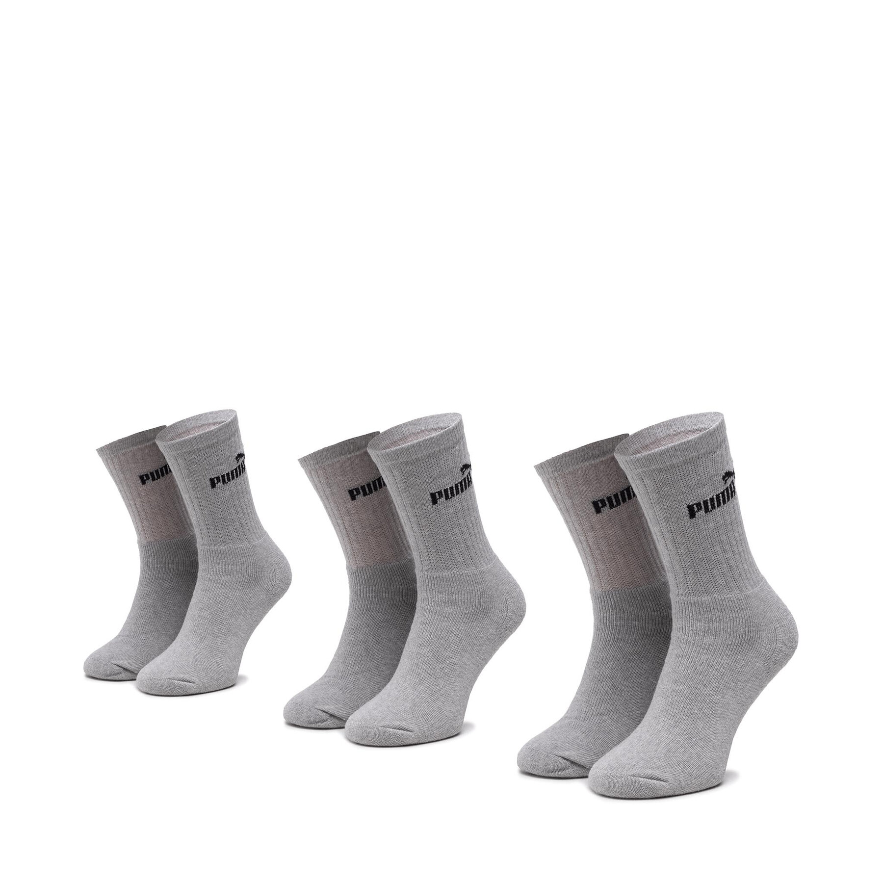 3 pár uniszex hosszú szárú zokni Puma, Méret: 35/38, Szürke, 907934 r. 35/38