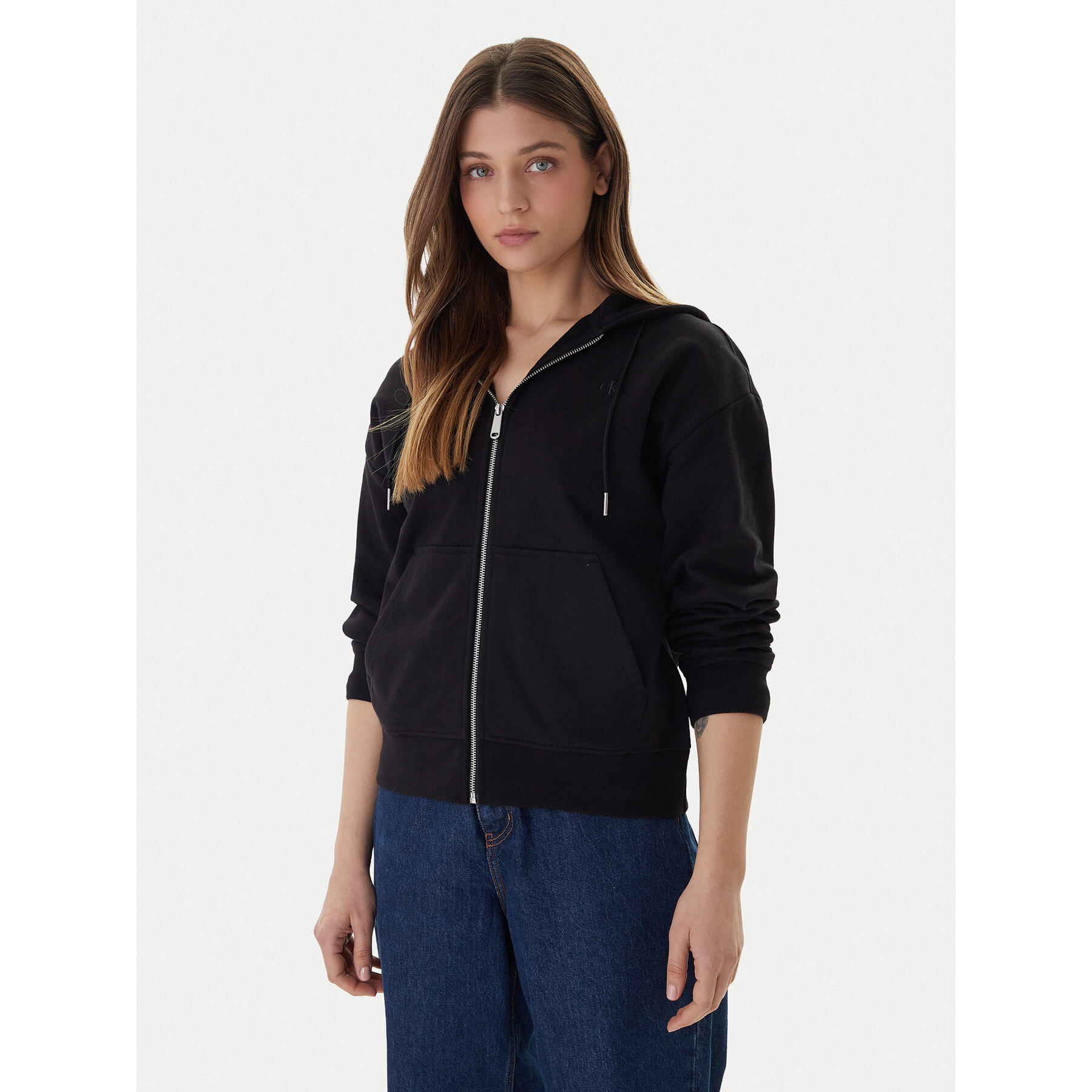 Calvin Klein Jeans Sweatshirt Archive Logo LV047B237G Schwarz Regular Fit