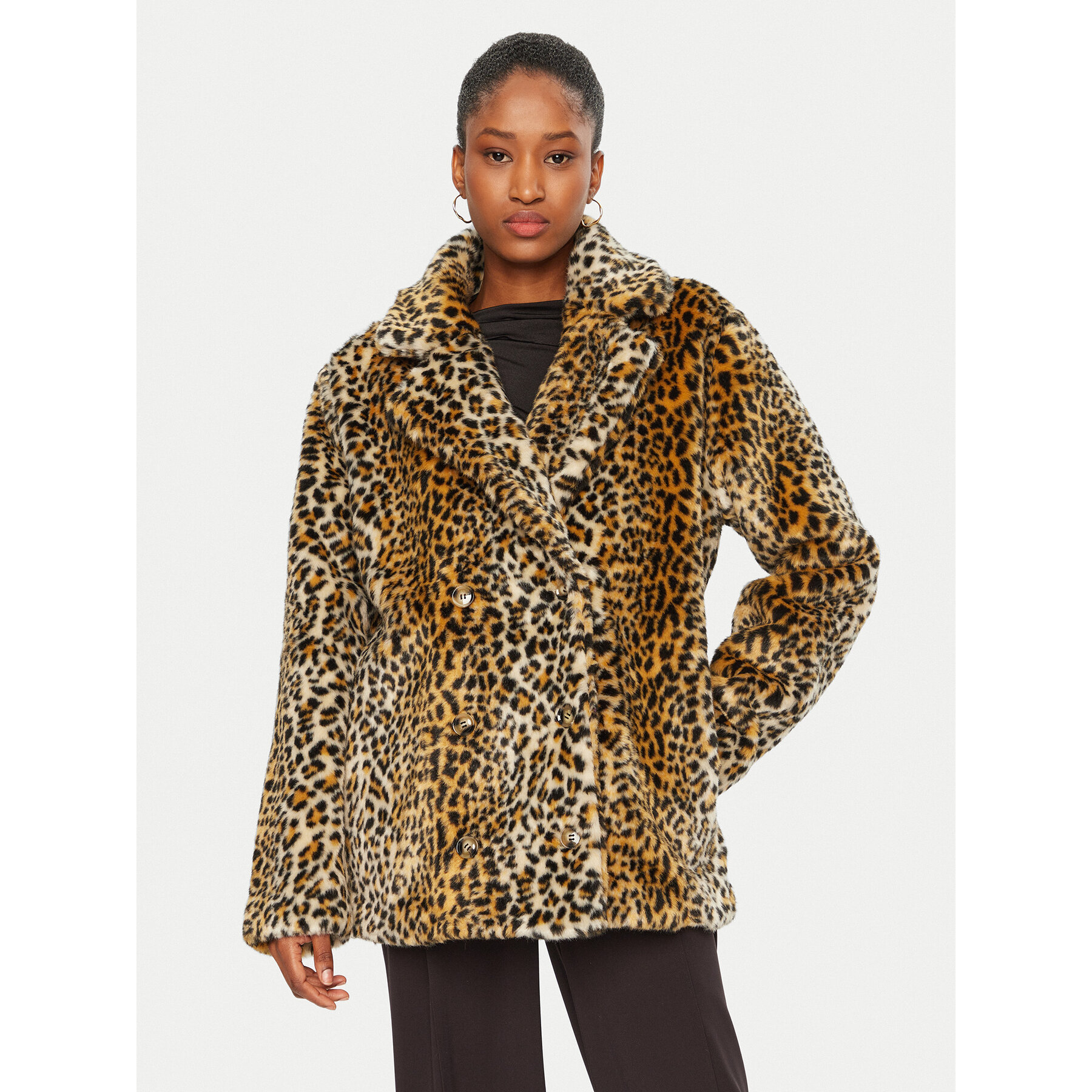 Bardot Pelzmantel Vento 59693JB Braun Regular Fit