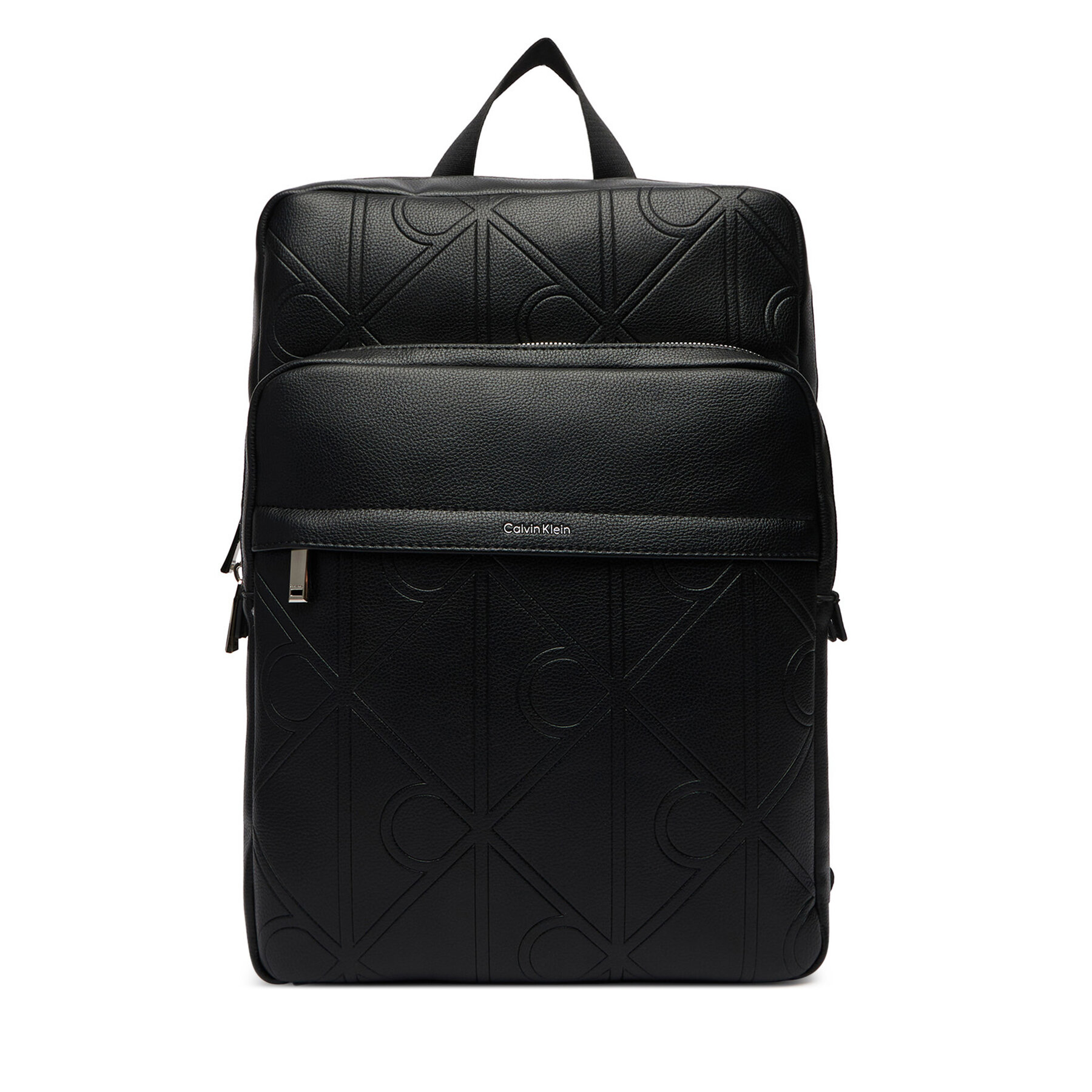 Geantă crossover Calvin Klein Emblem Aop Emboss Slim Square Bp LV04D3328G Negru