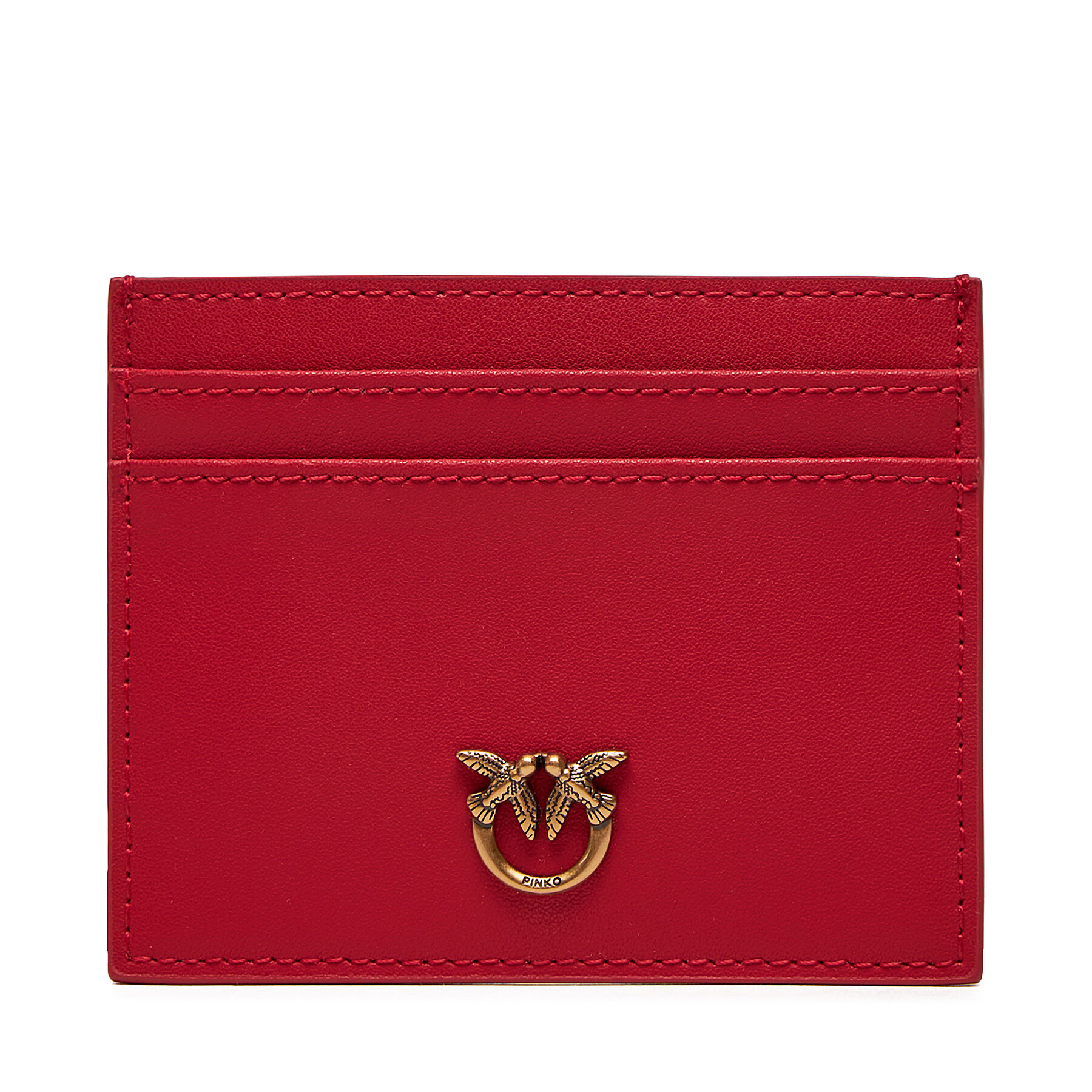 Etui na karty kredytowe PINKO Czerwony Card Holder Simply PE 25 PCPL 103762 A0F1