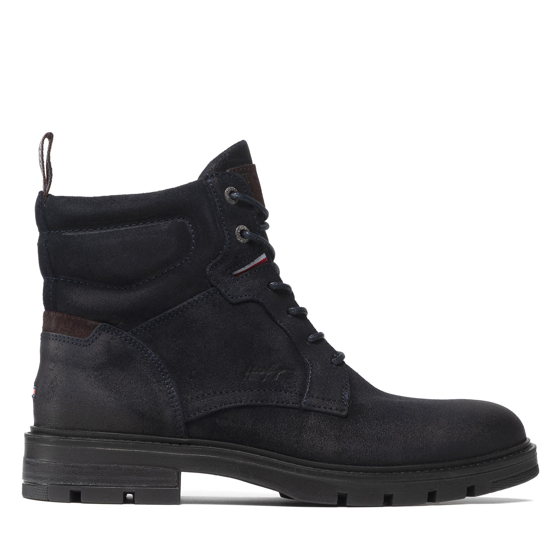 Botas altas Tommy Hilfiger Elevated Padded Suede Boot FM0FM03778 Azul marino