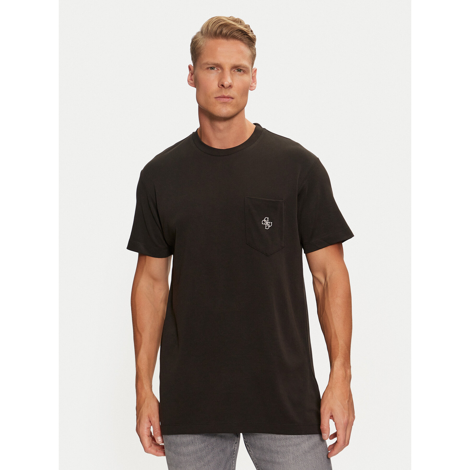 Guess T-Shirt M4BP12 KBYD2 Μαύρο Regular Fit