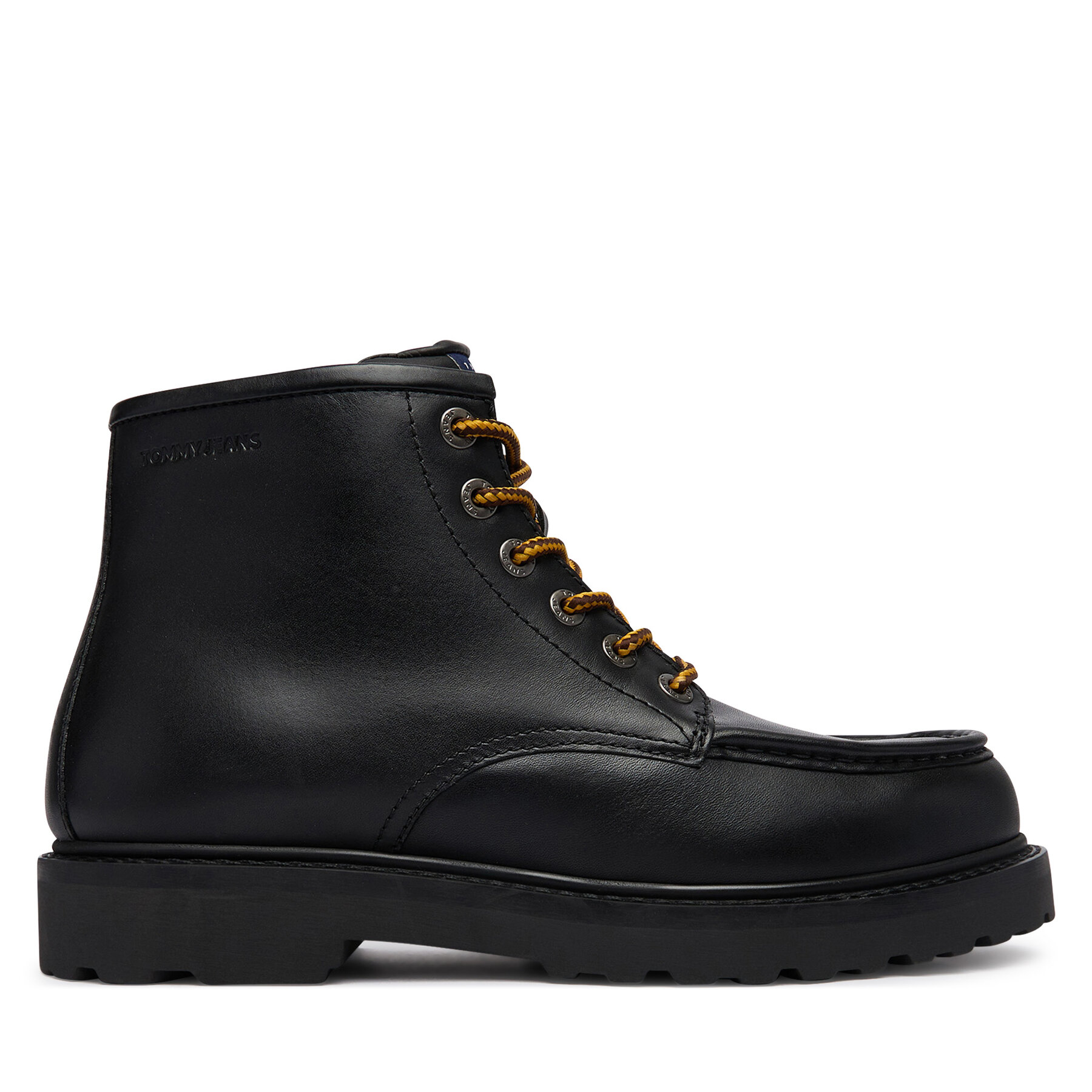 Gležnjače Tommy Jeans Archive '01 American Lth Boot EM0EM01779 Crna