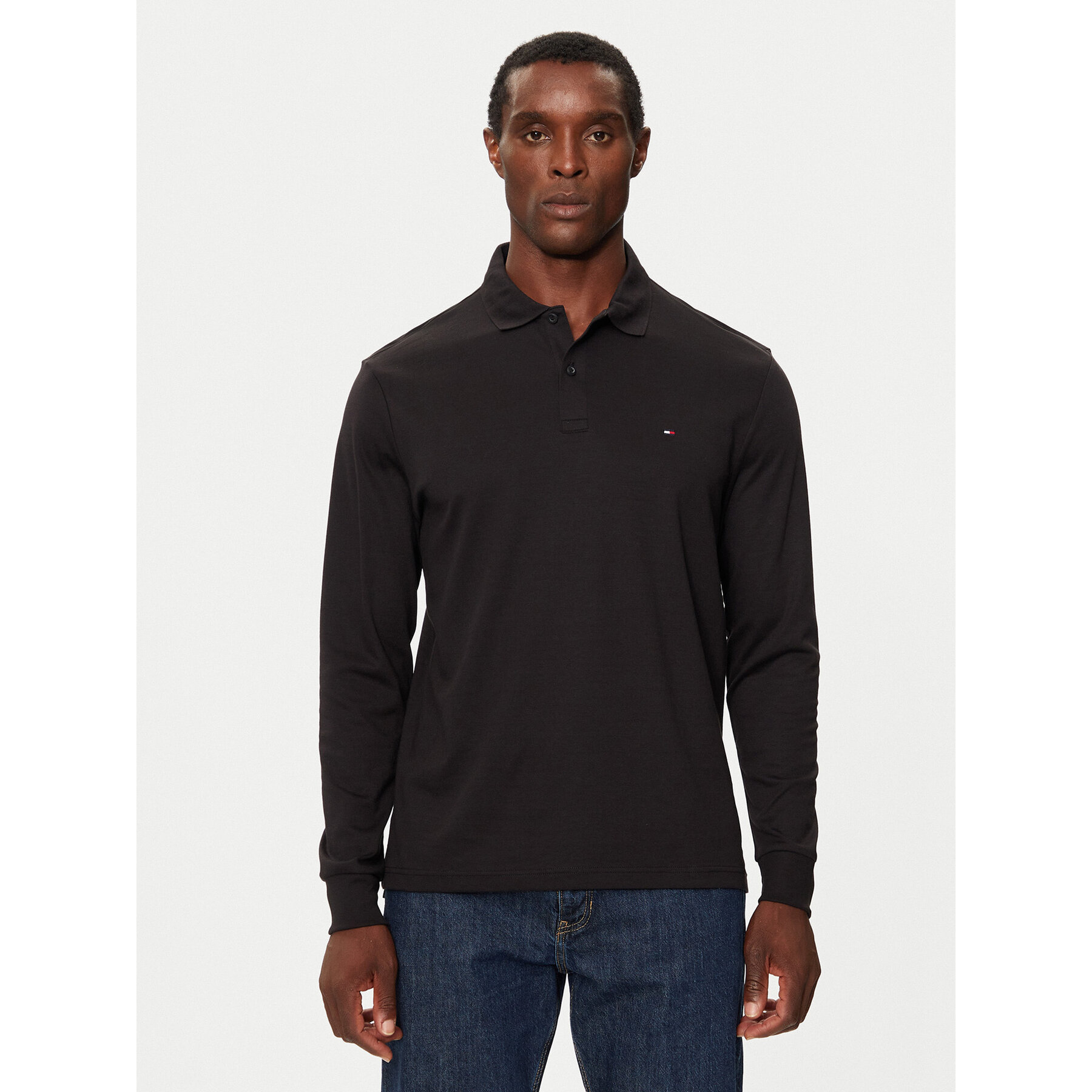 Tommy Hilfiger Pólóing MW0MW37317 Fekete Regular Fit