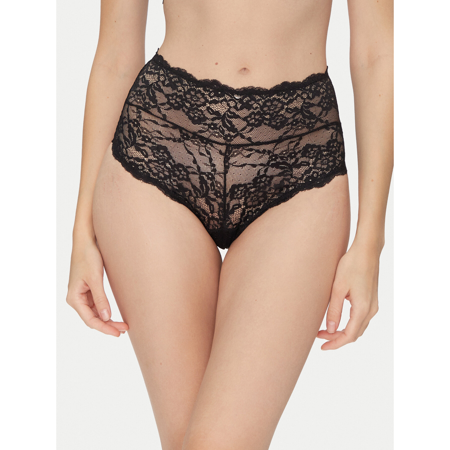 Ysabel Mora Klassischer Damenslip mit hoher Taille 10141 Schwarz