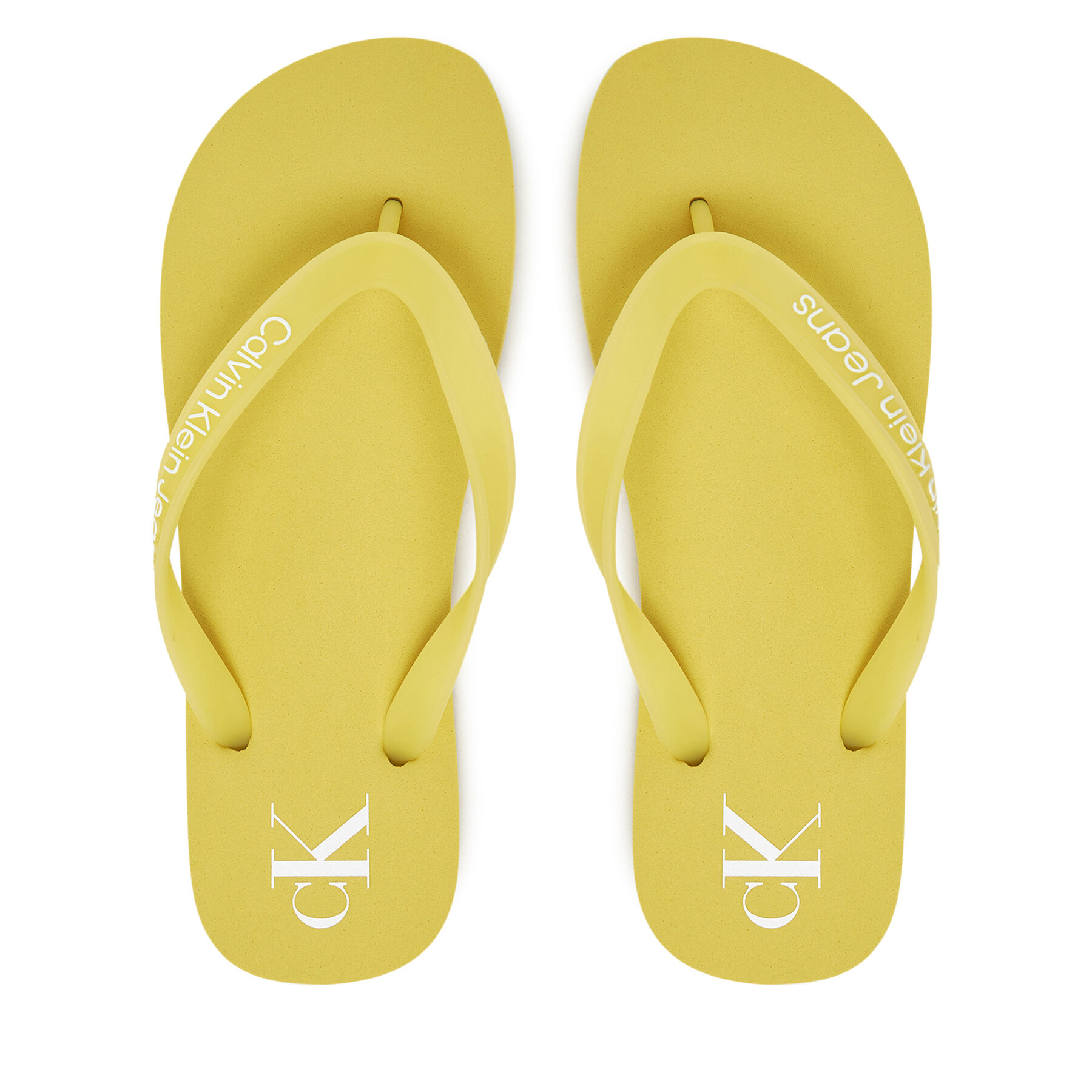 Japonke Calvin Klein Jeans Beach Sandal Transparent Tpu YW0YW01829 Rumena