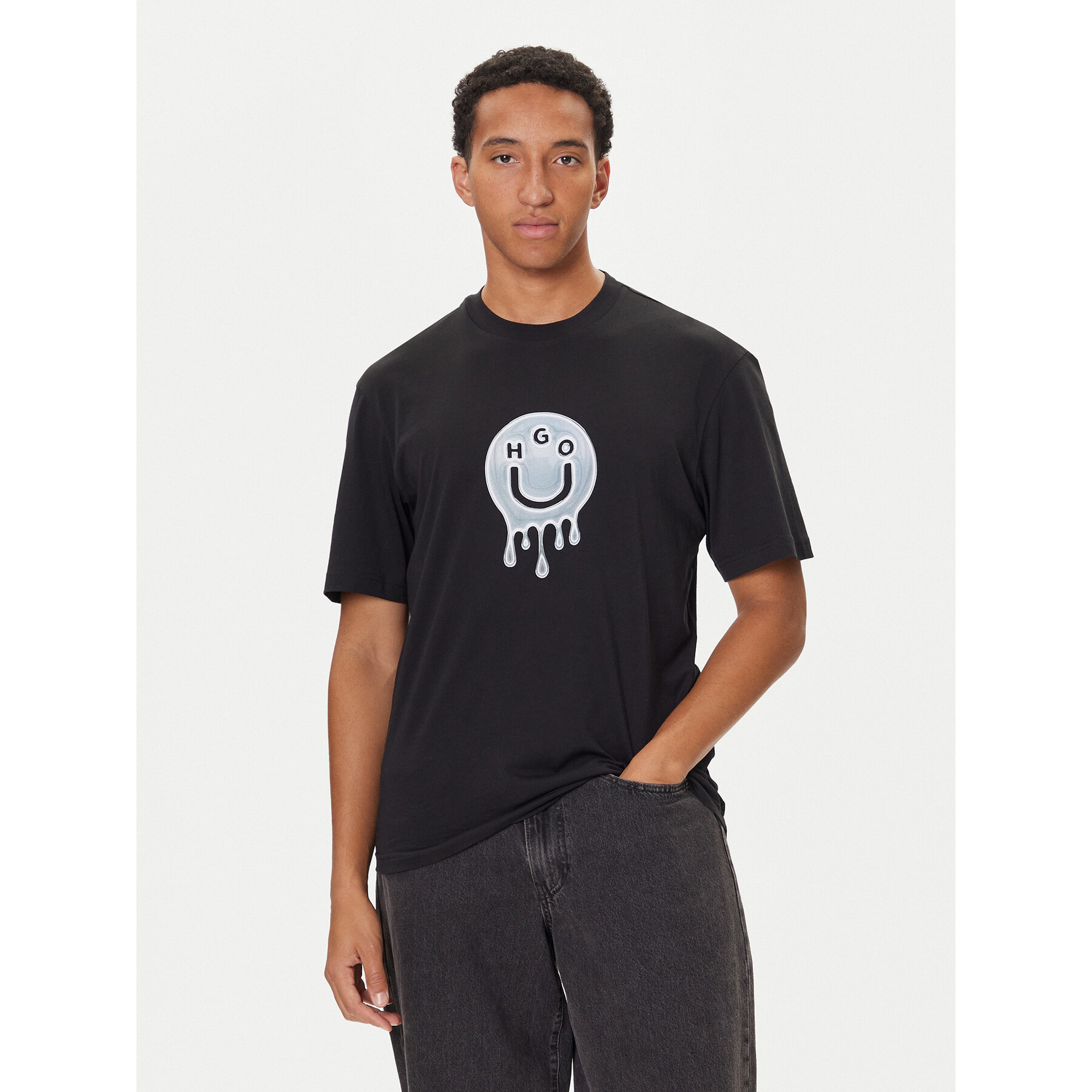 HUGO Camiseta Nedirix 50549162 Negro Regular Fit