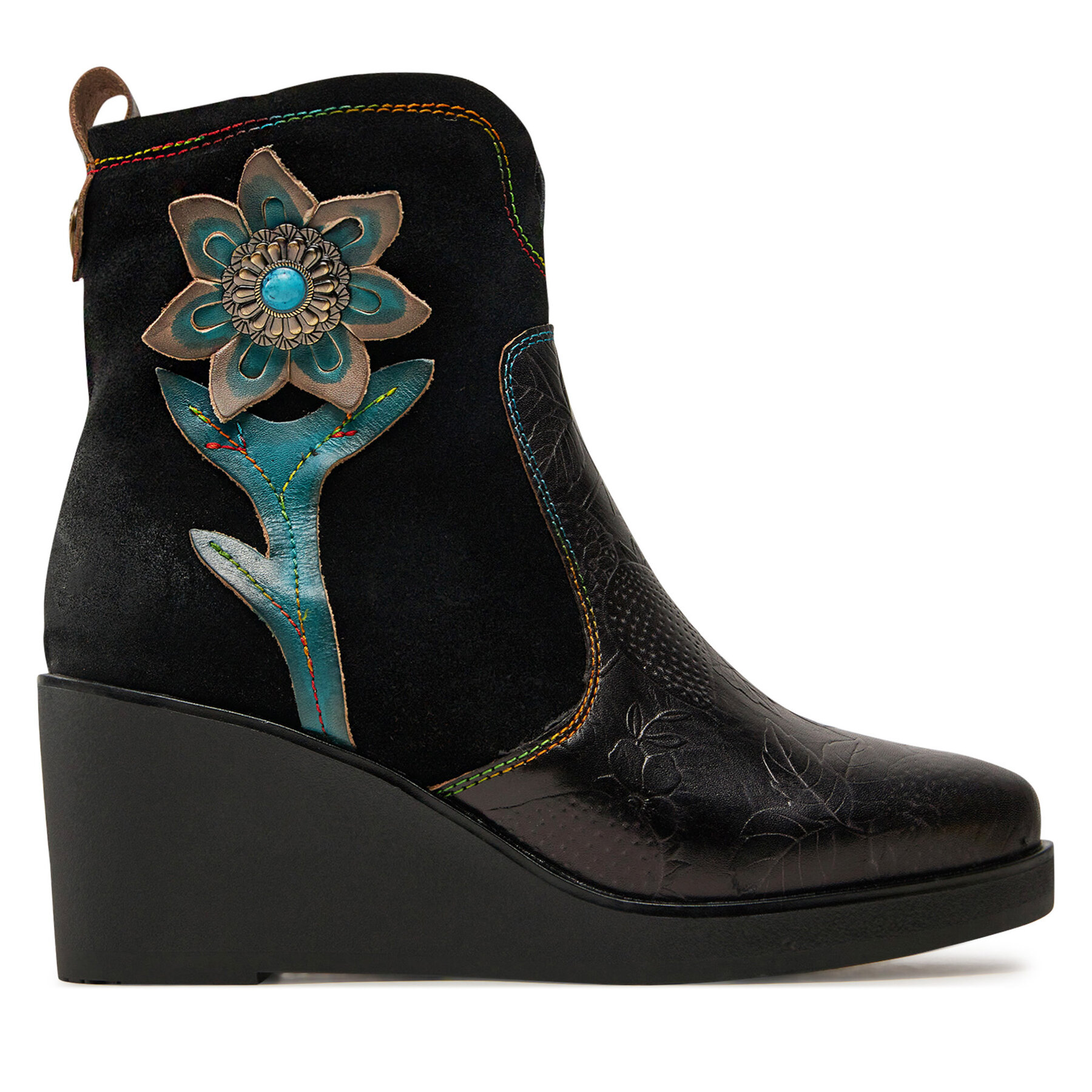 Botines Laura Vita Reyano 03 Negro