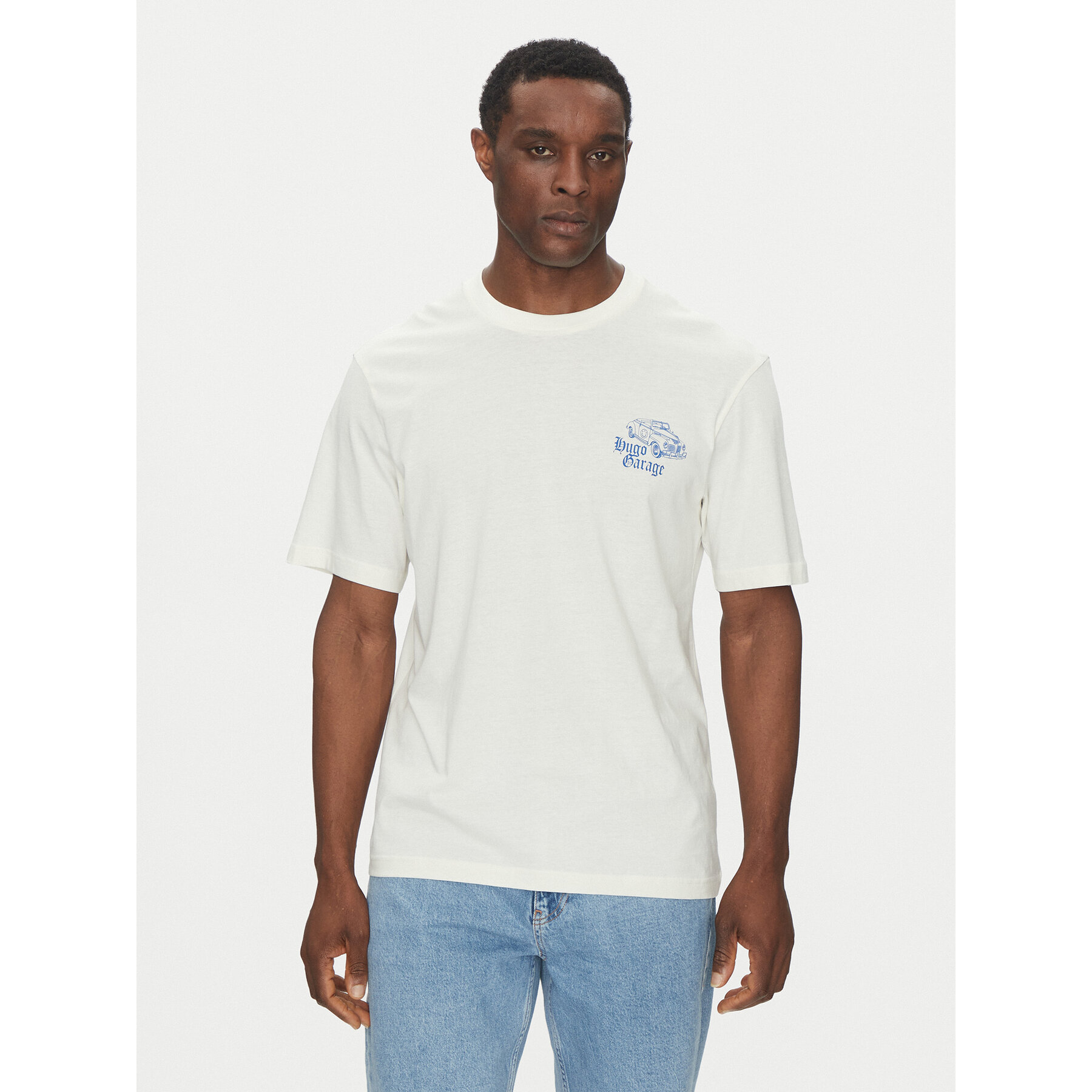 HUGO T-Shirt Natopu 50536104 Λευκό Regular Fit