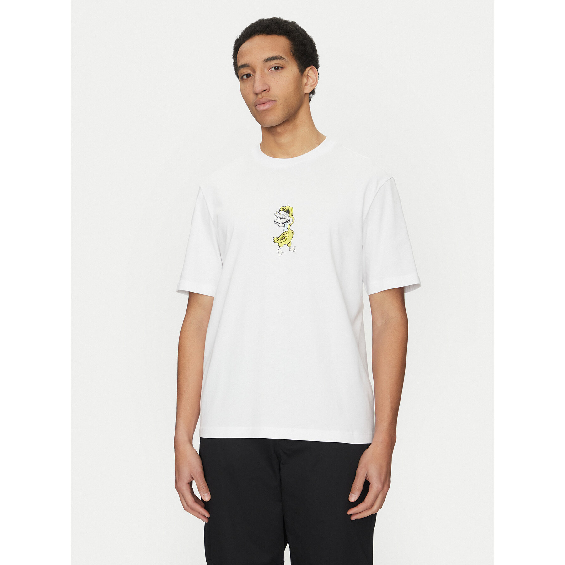 HUGO T-shirt Nutongo 50533391 Bianco Regular Fit