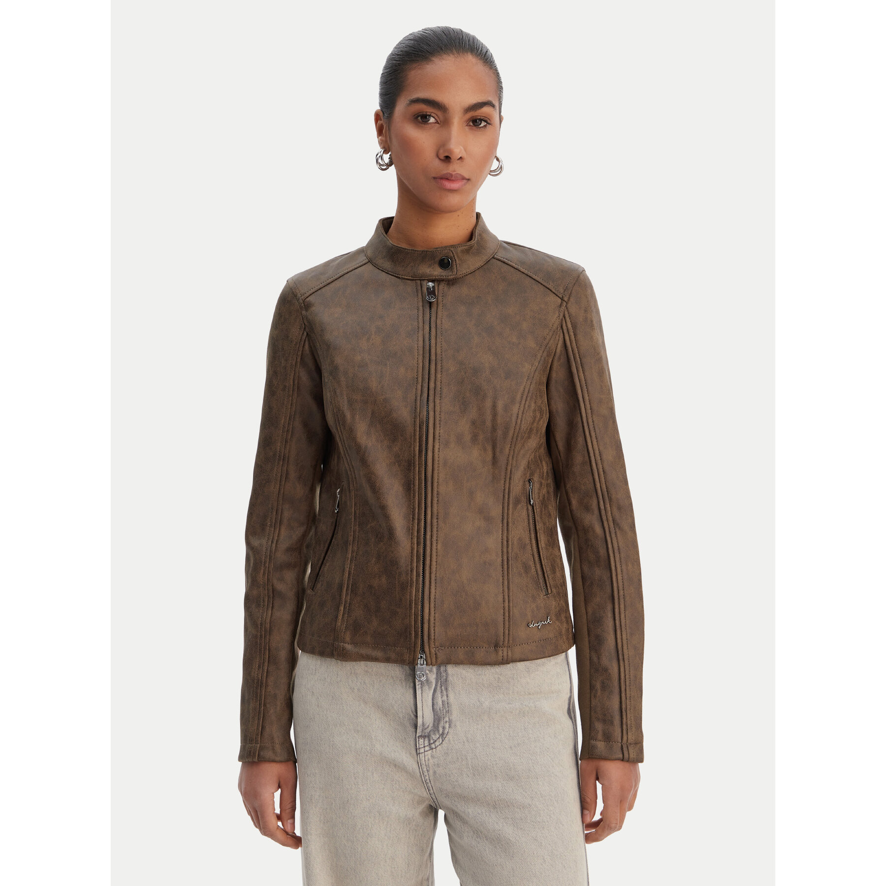 Desigual Übergangsjacke 26SWEW10 Braun Regular Fit