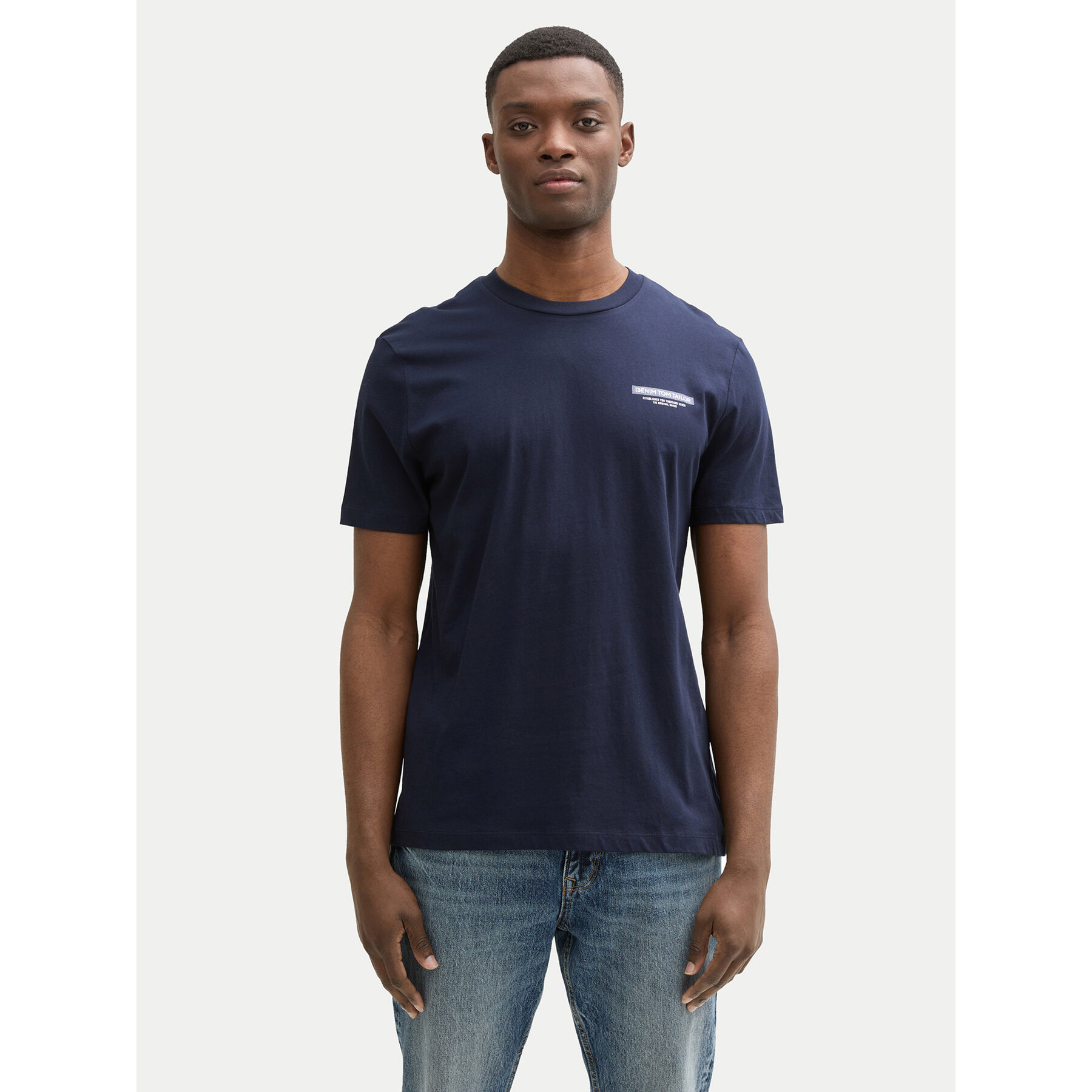 Tom Tailor Denim T-Shirt 1043491 Σκούρο μπλε Regular Fit