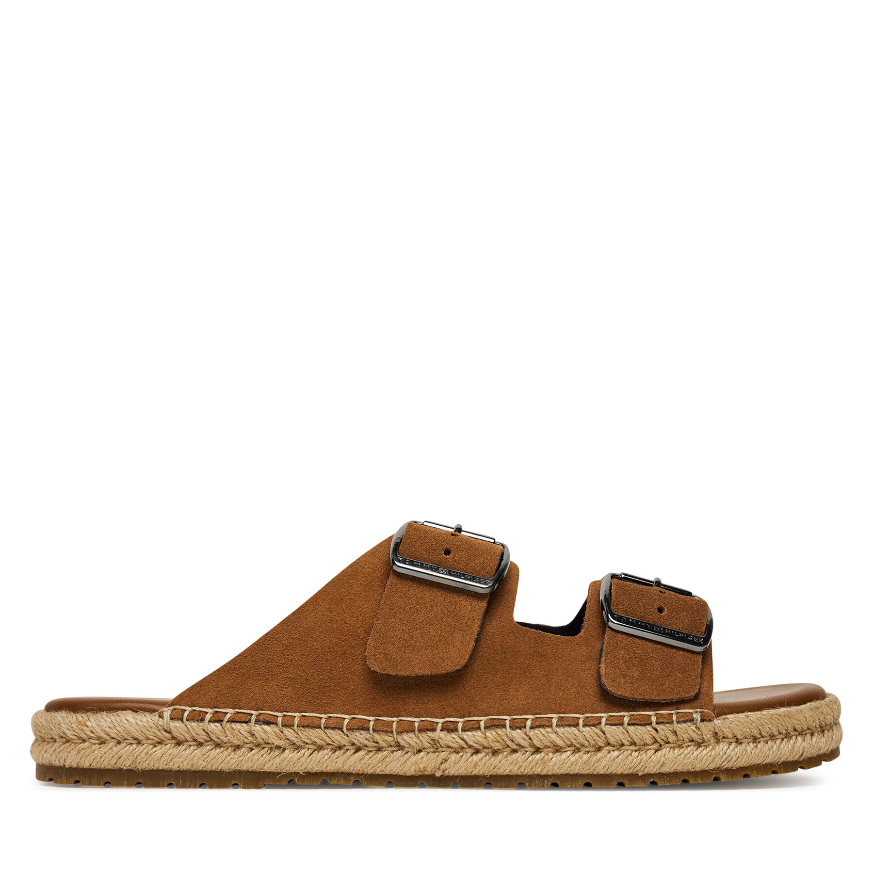 Espadrile Tommy Hilfiger Flex Jutte Hilfiger Suede Sandal FM0FM05503 Rjava